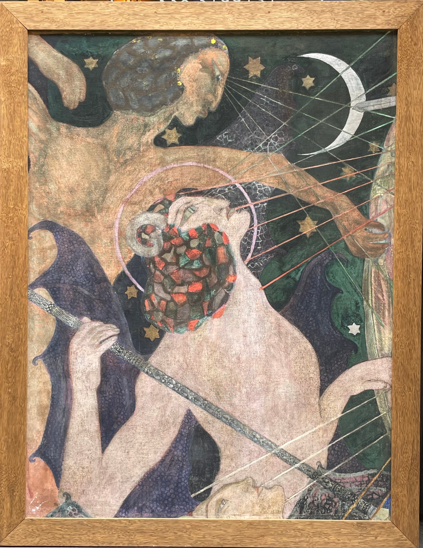 Vladimir Polunin (1880–1957) – Frammento teatrale e figura femminile, dipinto sui due lati