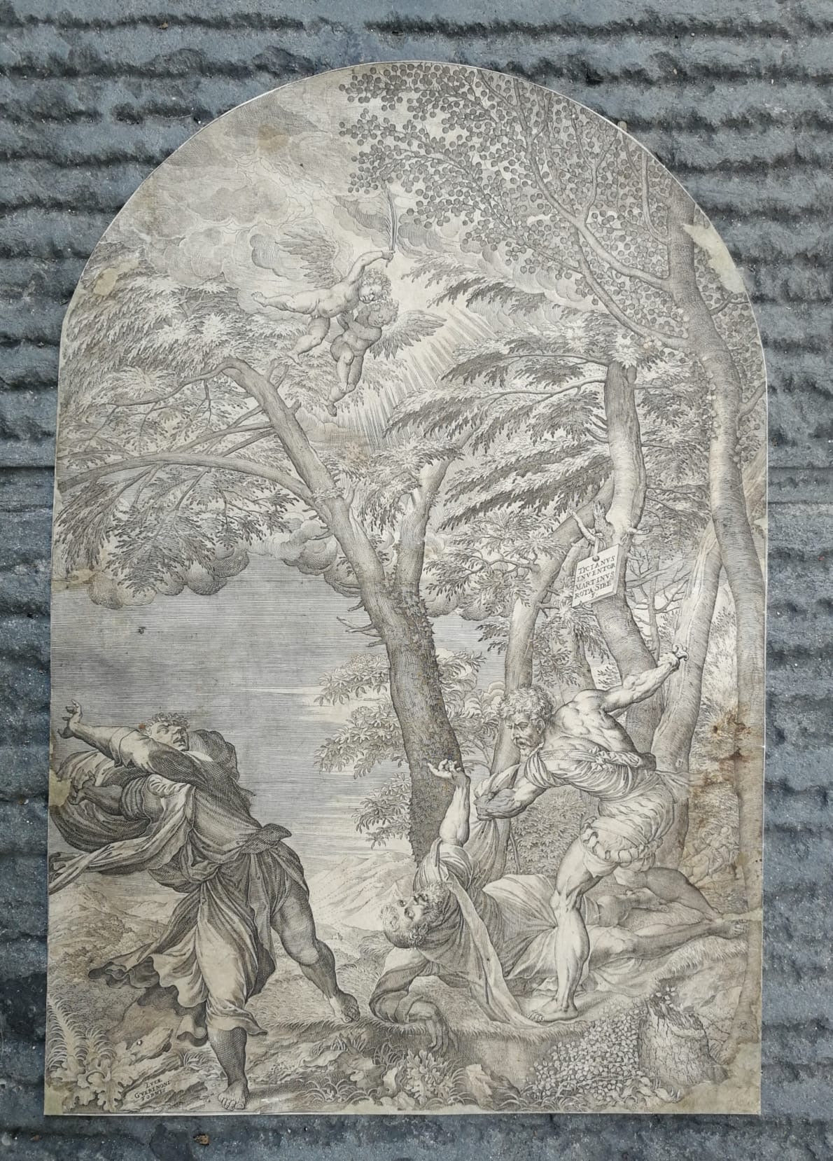 The Martyrdom of Saint Peter Mart., Engraving by Martino Rota after Titian, Venice ca. 1568