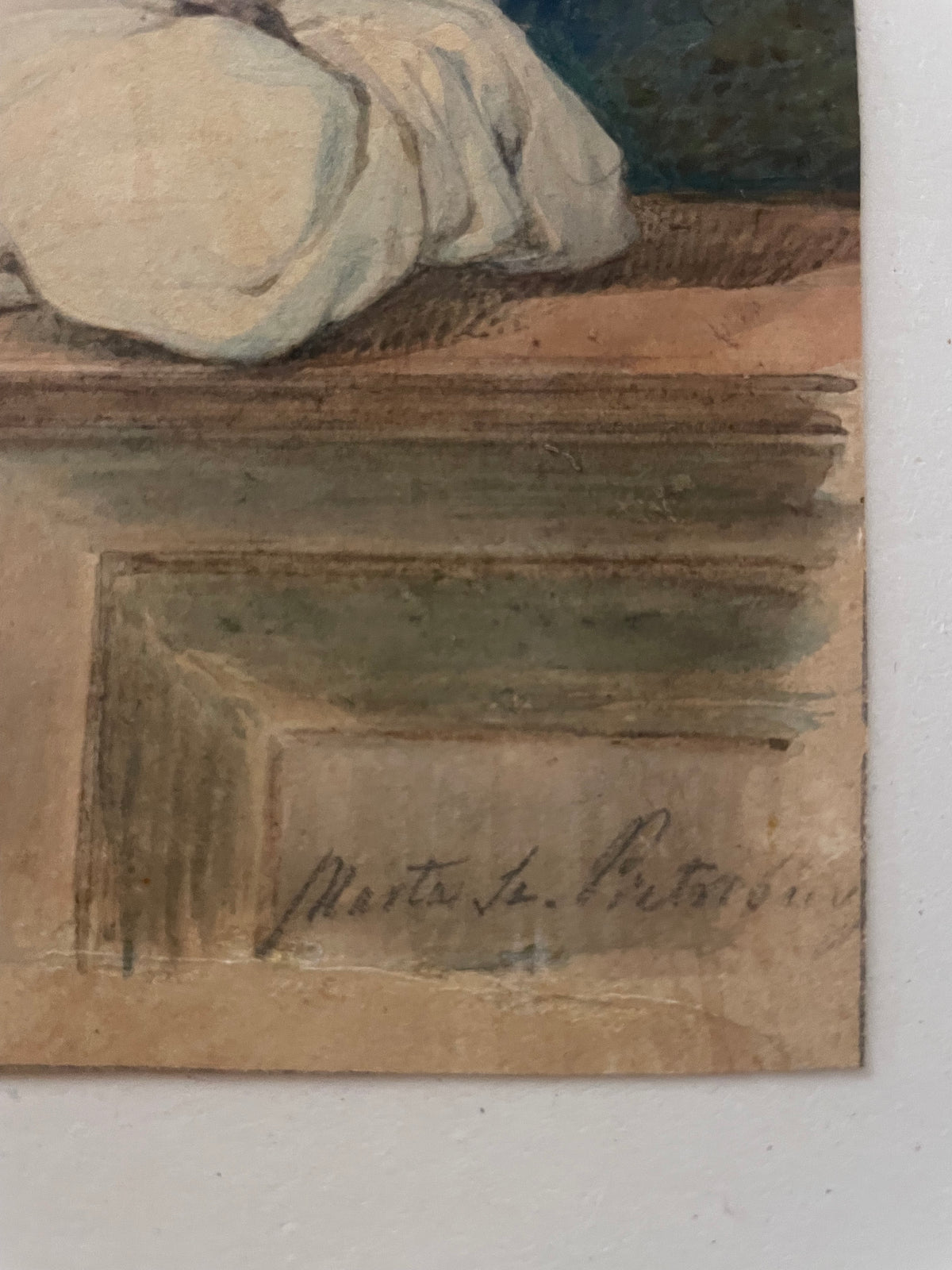 Ritratto di giovane donna con mantella a cappuccio, «Marta S[?]. Pieterburg», 1840 circa