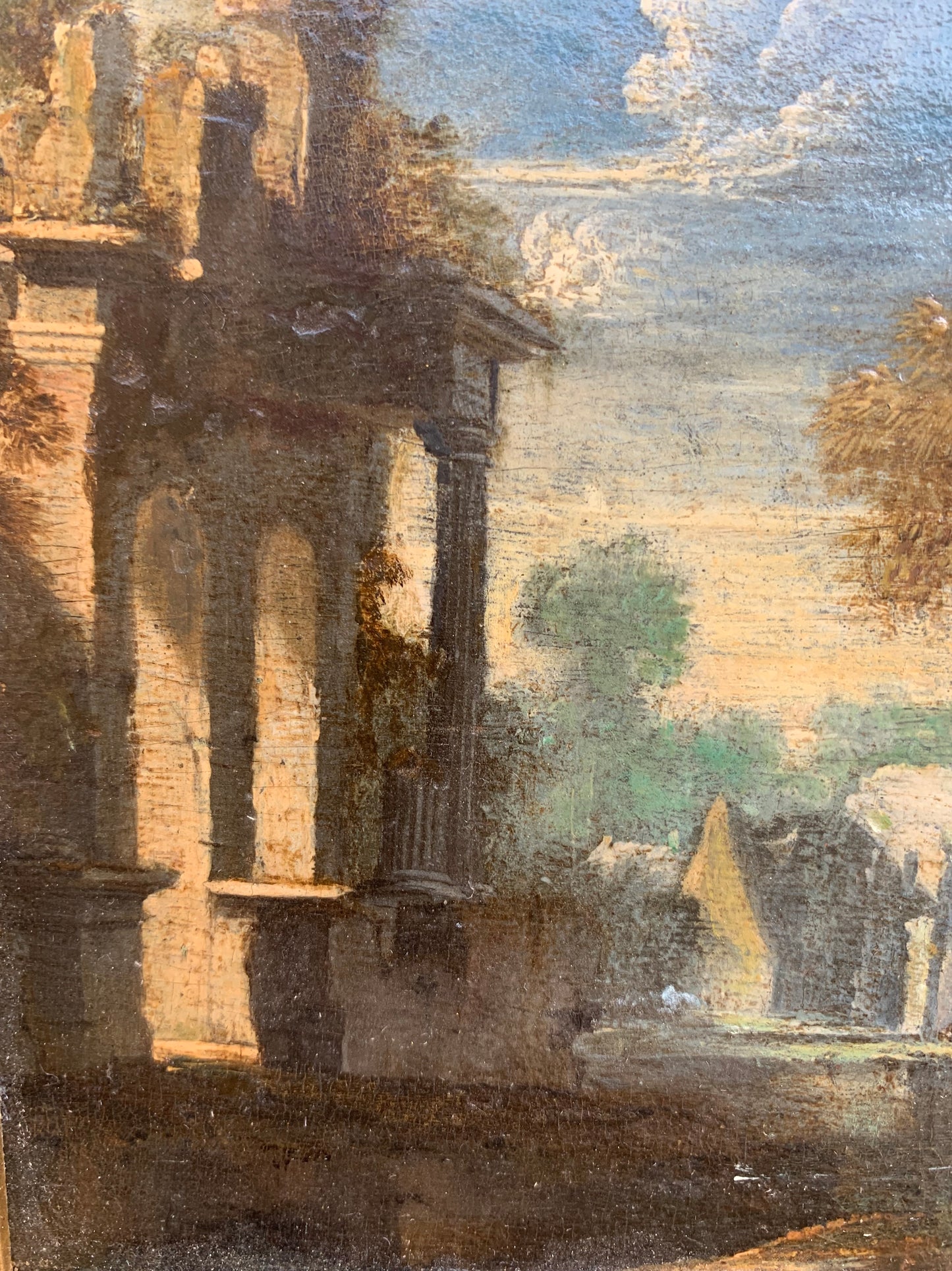 Landscape with Classical Ruins and Shepherds: Late 17th - Early 18th century.