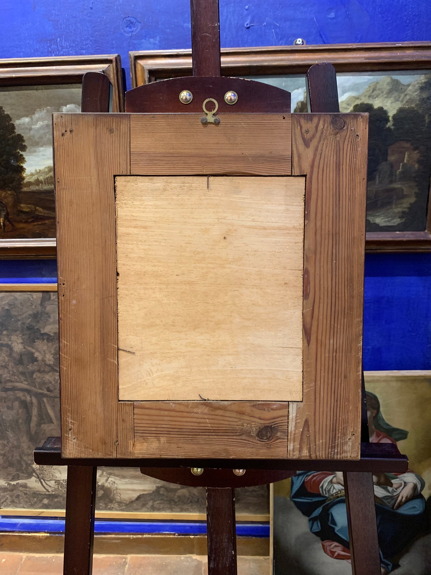 Acquerello ottocentesco nelle campagne toscane presso Firenze, Elisabetta Del Monte Bourbon, firmato e datato 1829