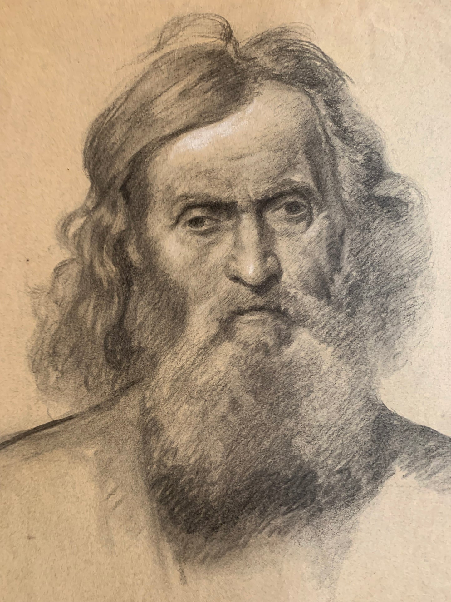 Study for the Head of an Apostle or Saint. Enrico Reffo (1831-1917), studio