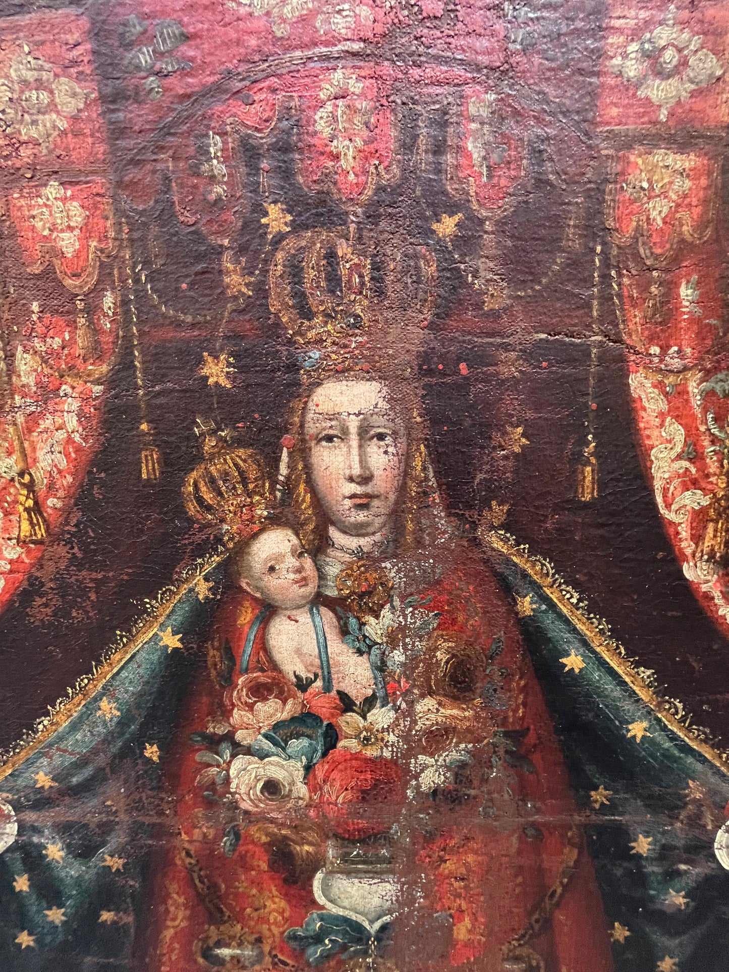 Madonna dell’Apocalisse con ex voto a cuore. Vicereame del Perù, arte coloniale, XVIII secolo