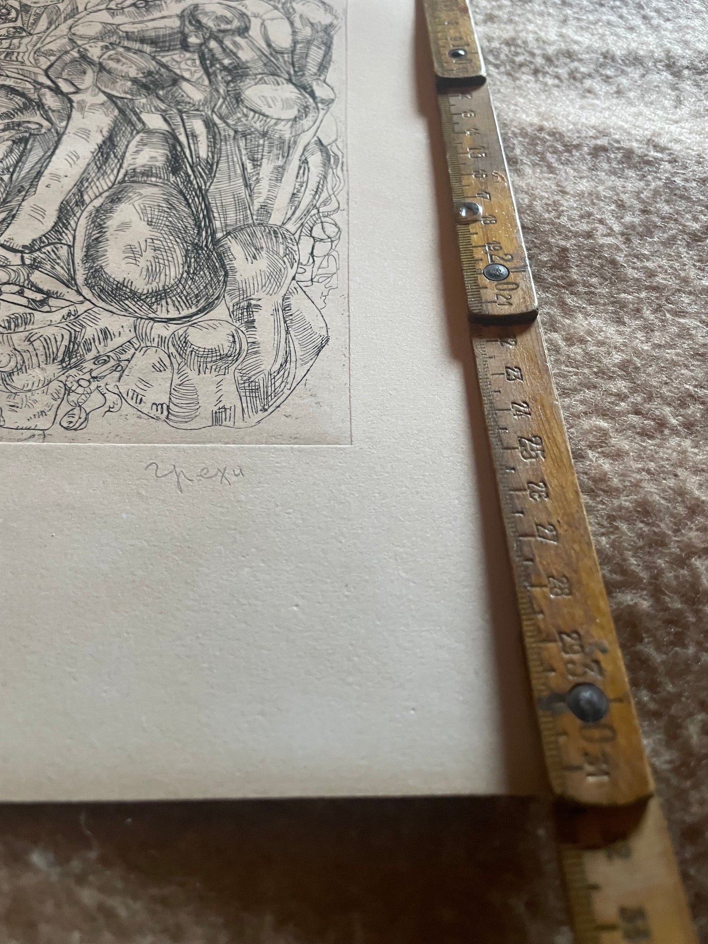 Ernst Neizvestny, I Peccati, acquaforte, arte non conformista sovietica, 1966.