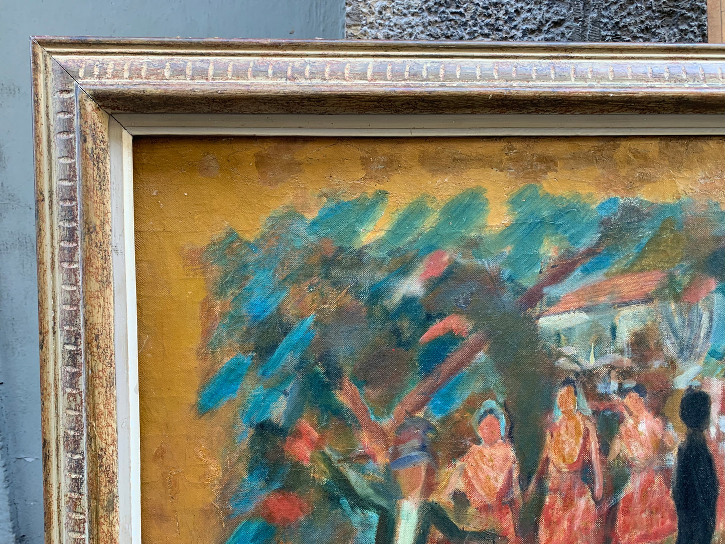 Tin Florias, Danza di Corfù, artista greco del XX secolo tra Grecia e Parigi, Cm 130 × 103