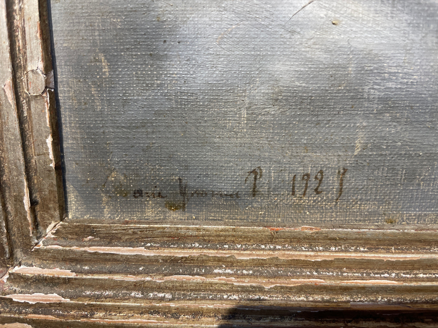 Seguace di Marie Laurencin, ritratto femminile con rosa, olio su tela, ca. 1929, 34,5 x 40,5 cm