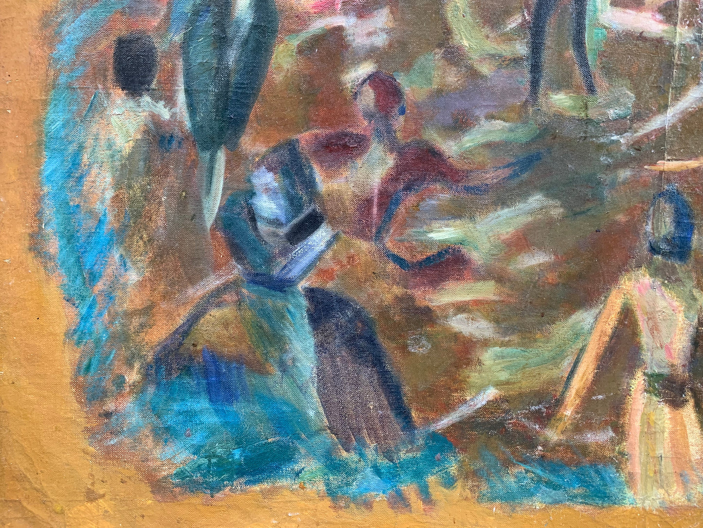 Tin Florias, Danza di Corfù, artista greco del XX secolo tra Grecia e Parigi, Cm 130 × 103