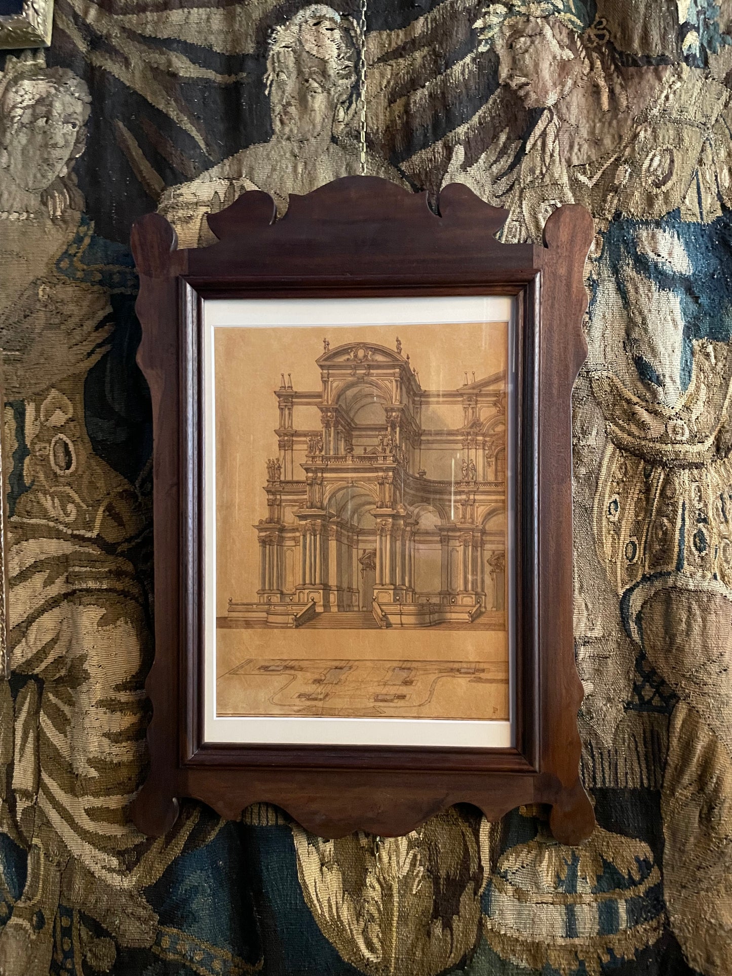 Progetto architettonico scenografico monumentale, ambito dei Galli Bibiena, XVIII secolo