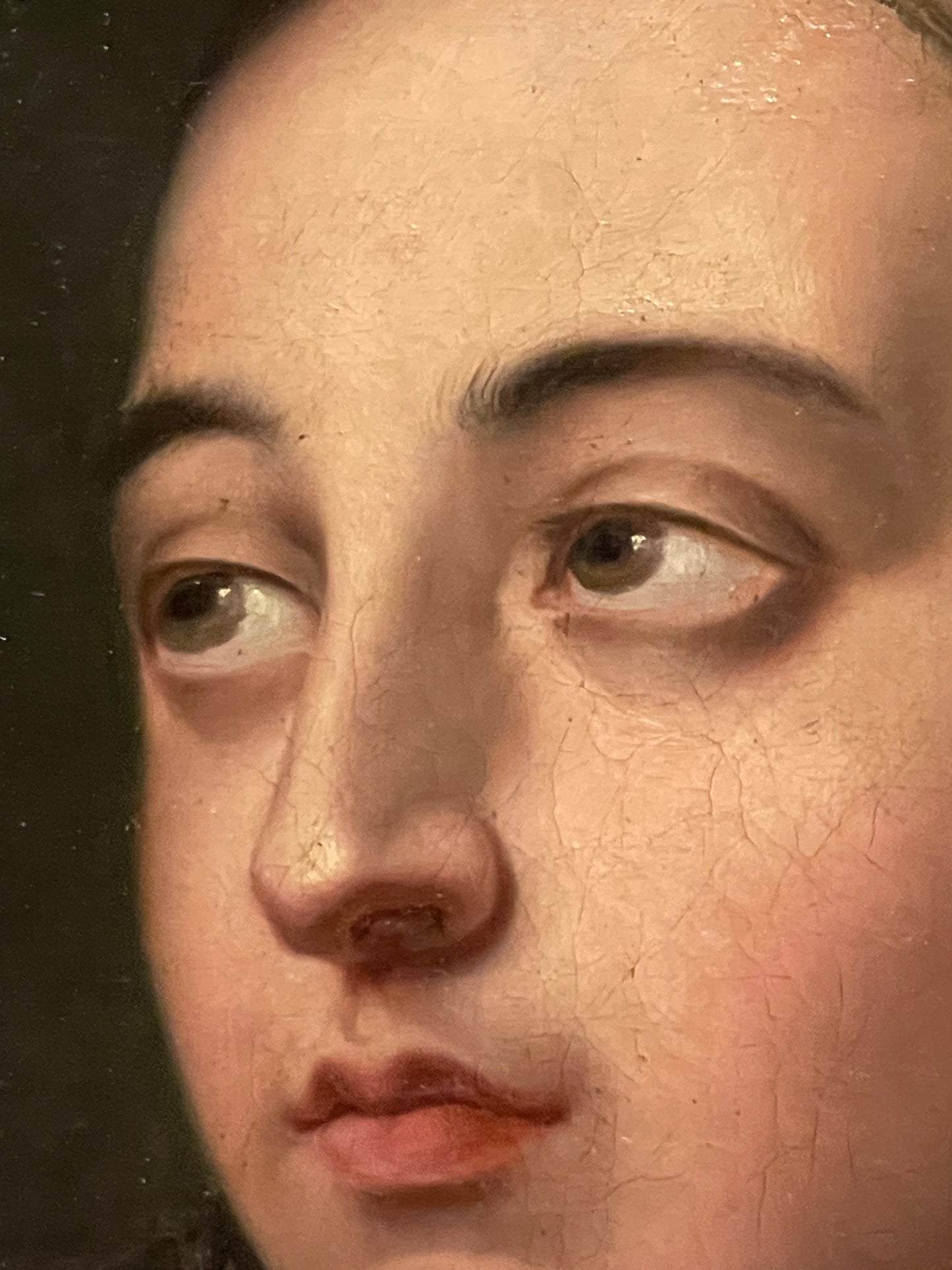 Academic study of Young man’s head. Romantic era. 1820-40. French school.