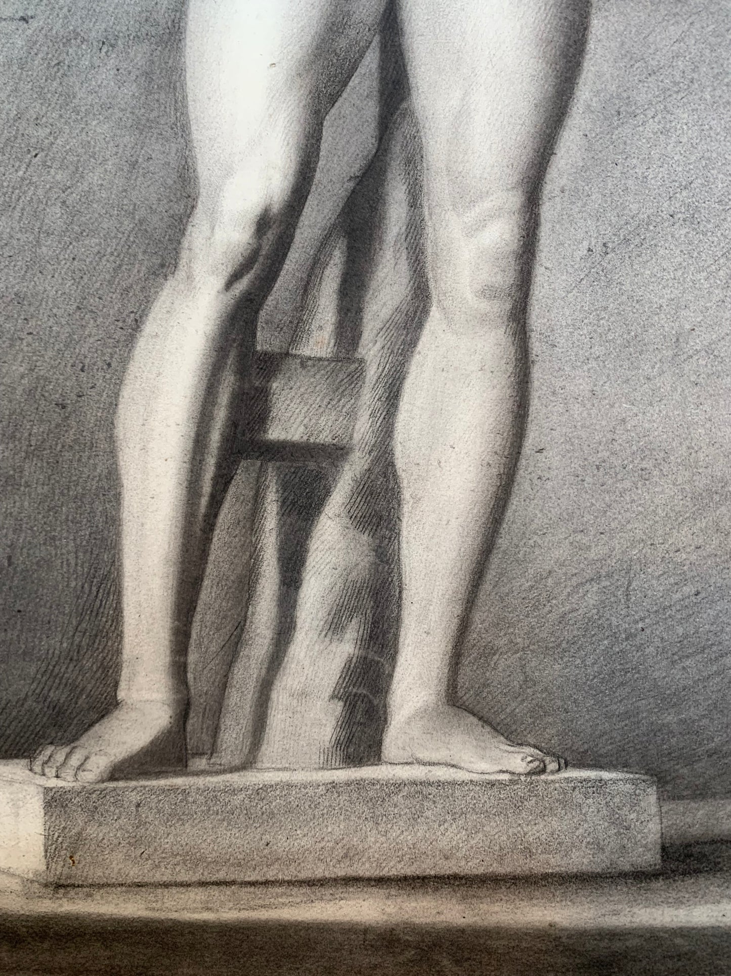 Discophoros by Polyclitus from British Museum. Italian academic drawing. XIX century.