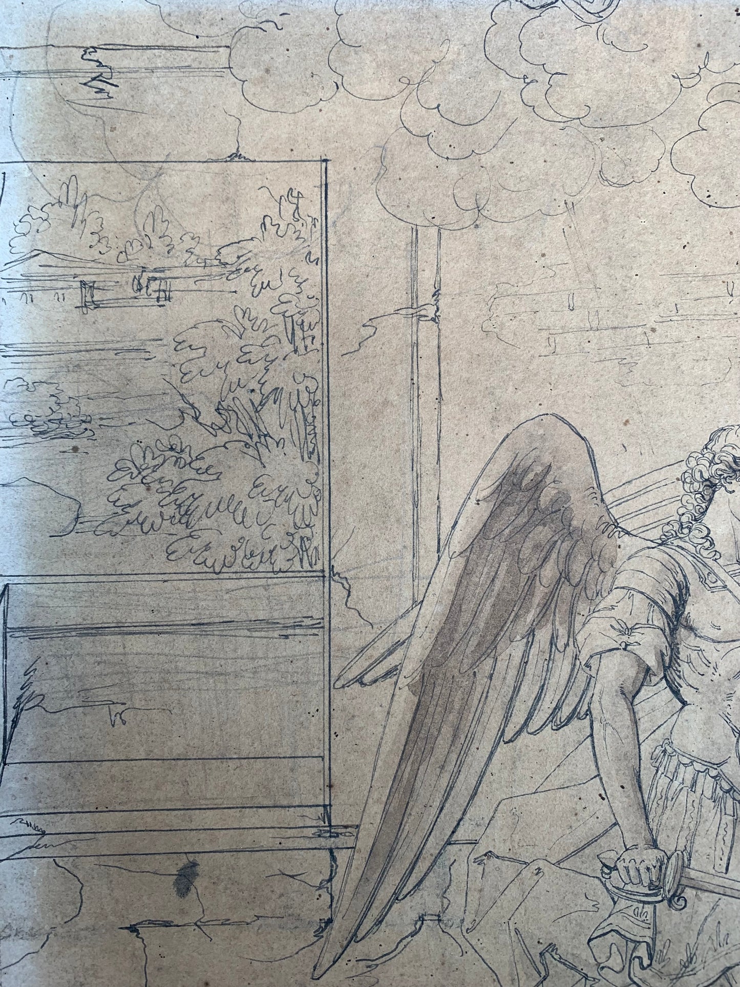 The Archangel and the Demon: The Battle for a Saint's Soul in a 19th Century Italian Drawing.