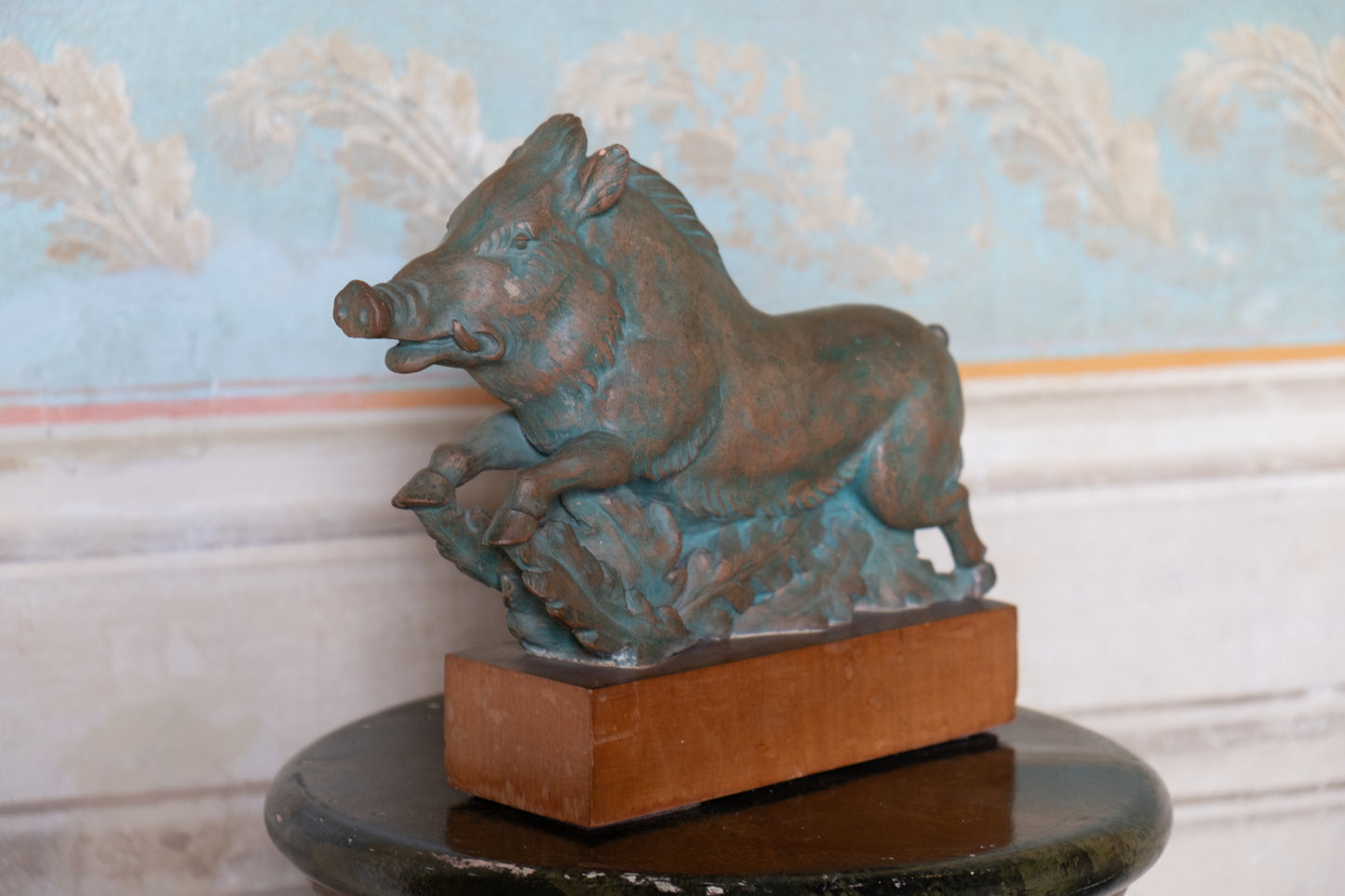 Wild Boar, Terracotta Sculpture With Bronze Patina, 1930s-40s, Giorgio Rossi (1894–1981)