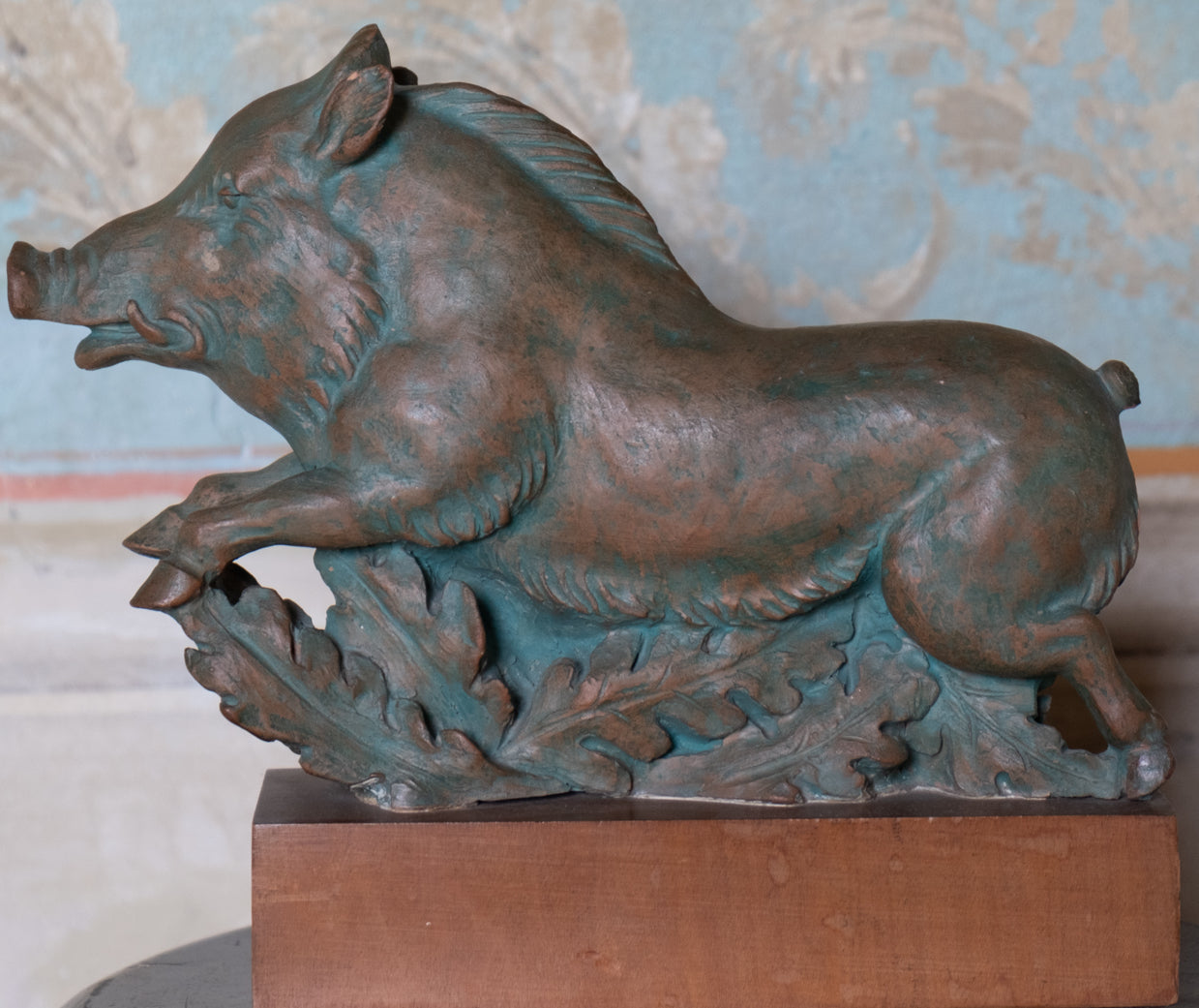 Wild Boar, Terracotta Sculpture With Bronze Patina, 1930s-40s, Giorgio Rossi (1894–1981)