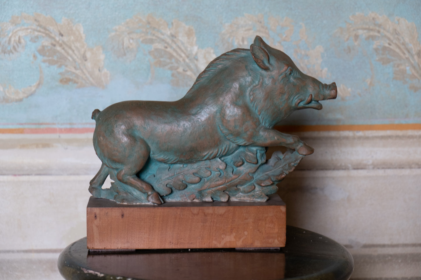 Wild Boar, Terracotta Sculpture With Bronze Patina, 1930s-40s, Giorgio Rossi (1894–1981)