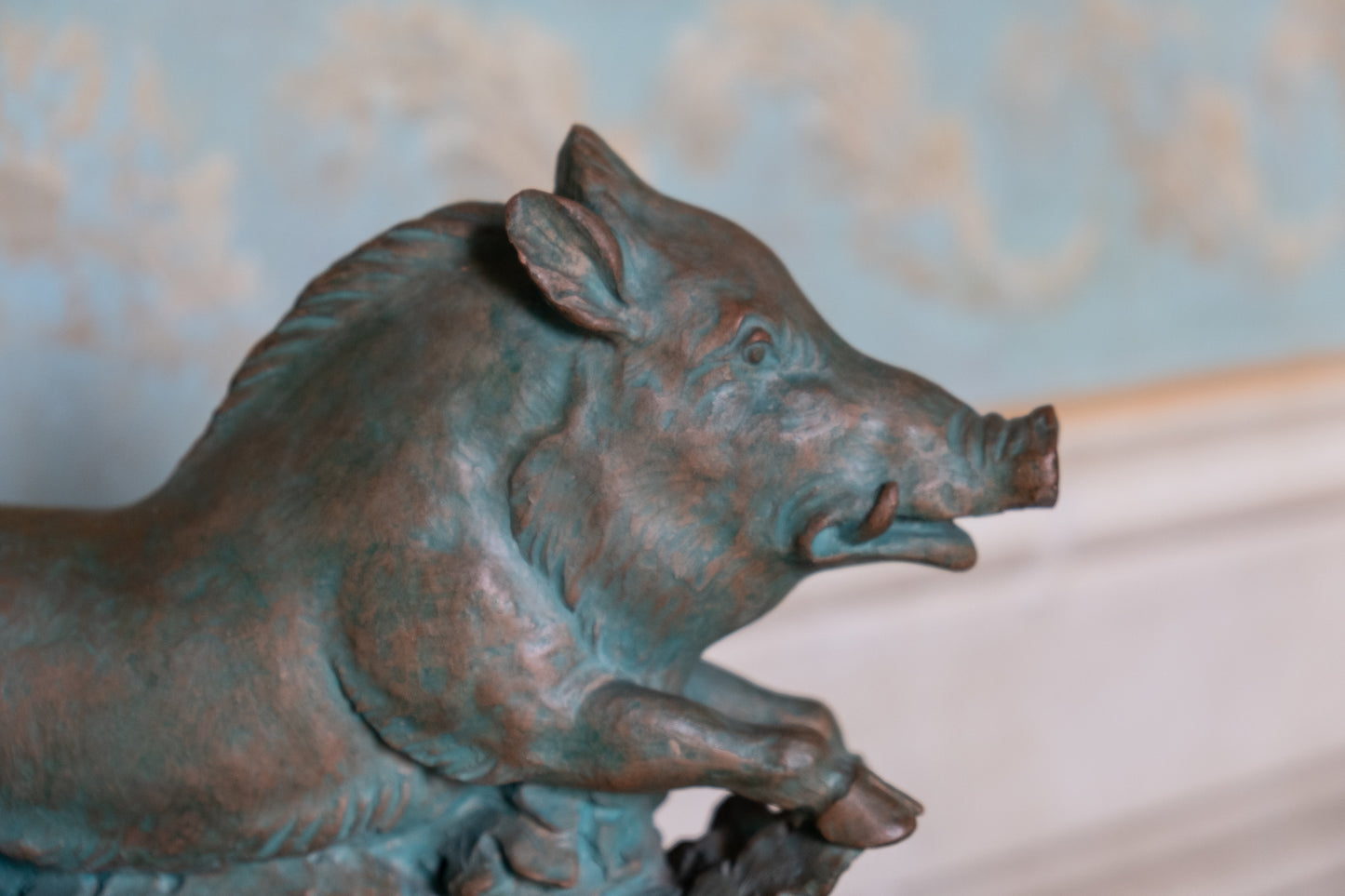 Wild Boar, Terracotta Sculpture With Bronze Patina, 1930s-40s, Giorgio Rossi (1894–1981)