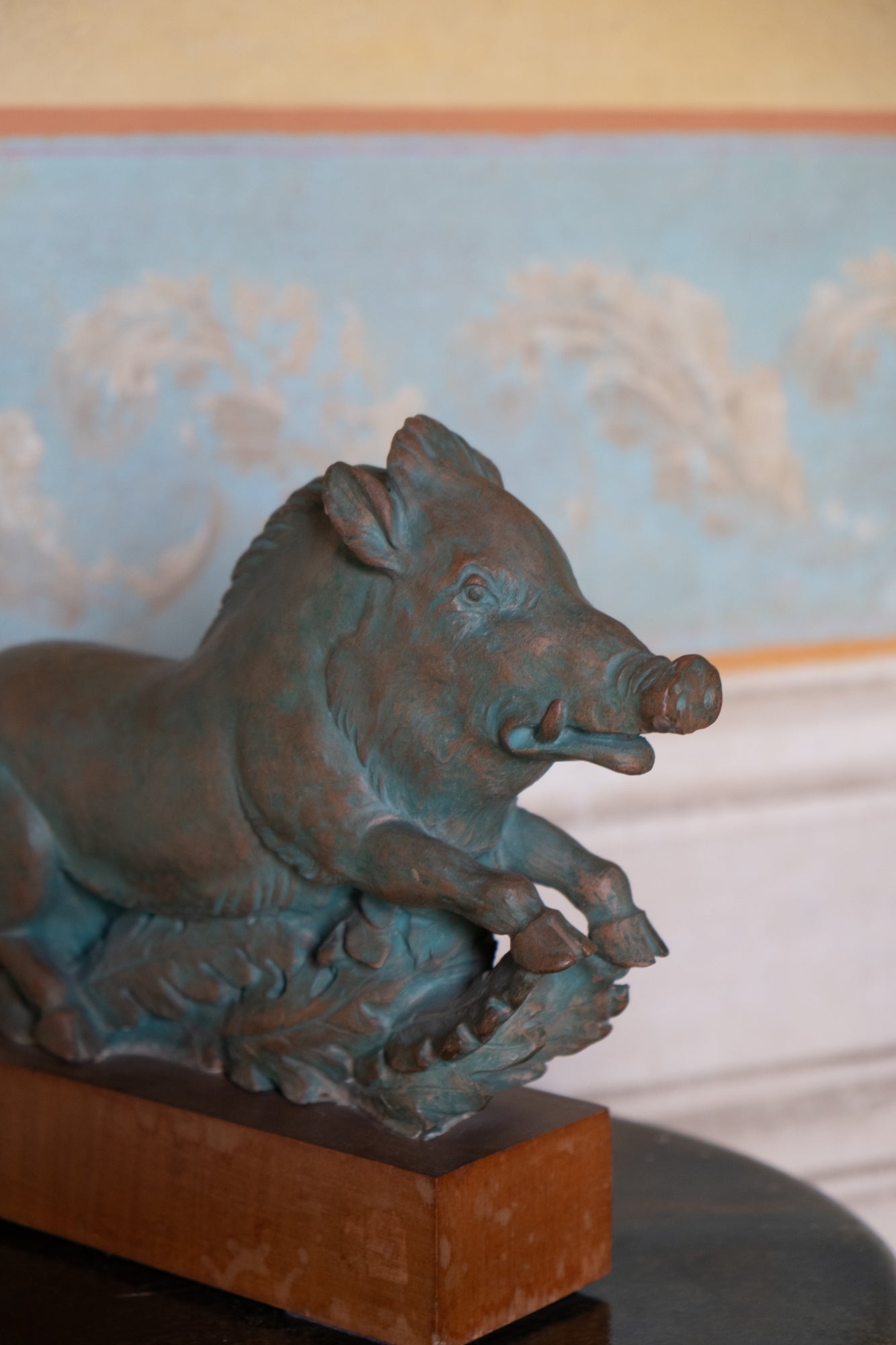 Wild Boar, Terracotta Sculpture With Bronze Patina, 1930s-40s, Giorgio Rossi (1894–1981)