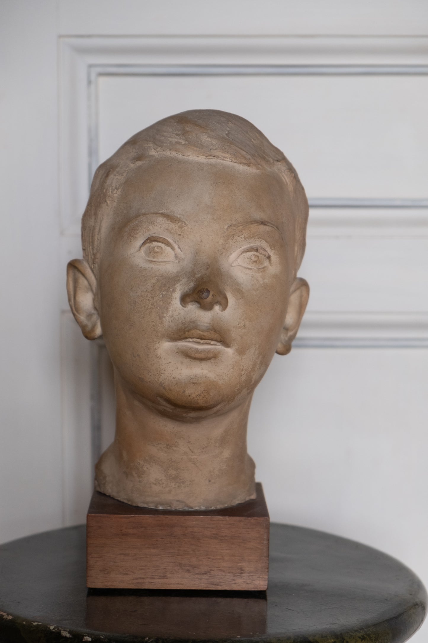 Portrait of boy, terracotta sculpture, 1930s-40s, Giorgio Rossi (1894-1981). Tuscan Sculptor.