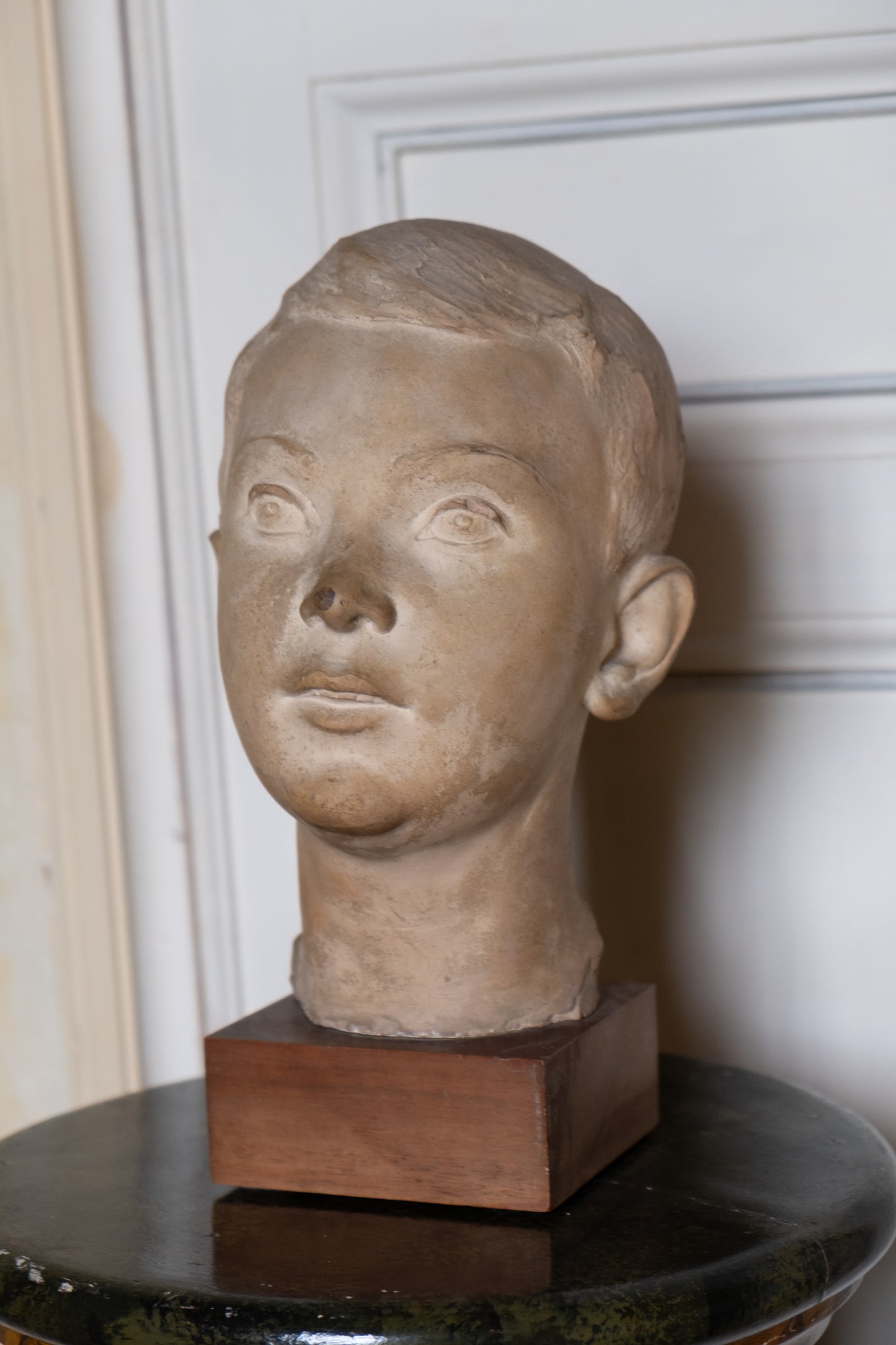 Portrait of boy, terracotta sculpture, 1930s-40s, Giorgio Rossi (1894-1981). Tuscan Sculptor.