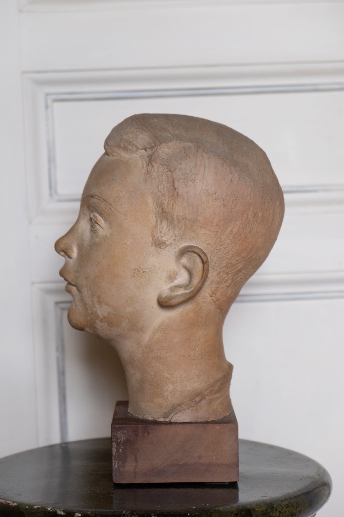 Portrait of boy, terracotta sculpture, 1930s-40s, Giorgio Rossi (1894-1981). Tuscan Sculptor.