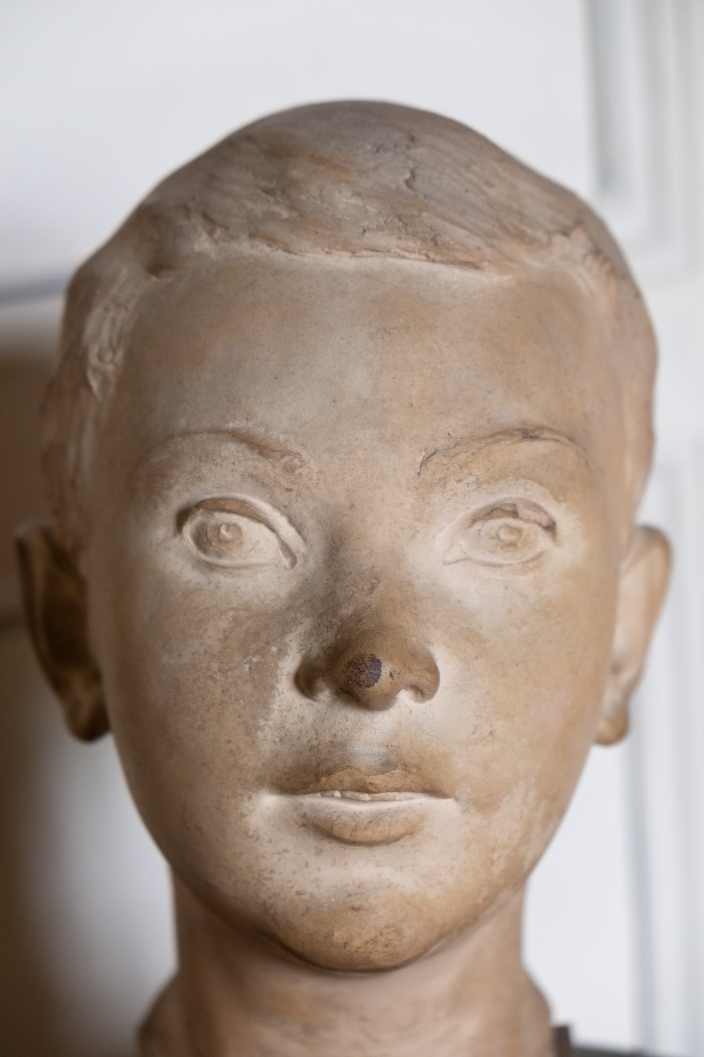 Portrait of boy, terracotta sculpture, 1930s-40s, Giorgio Rossi (1894-1981). Tuscan Sculptor.