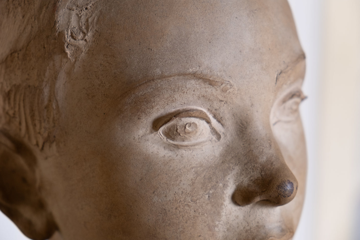 Portrait of boy, terracotta sculpture, 1930s-40s, Giorgio Rossi (1894-1981). Tuscan Sculptor.