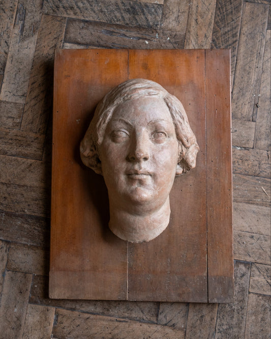 Woman's face, terracotta, 1930s-40s, Giorgio Rossi (1894-1981), Tuscan Sculptor.