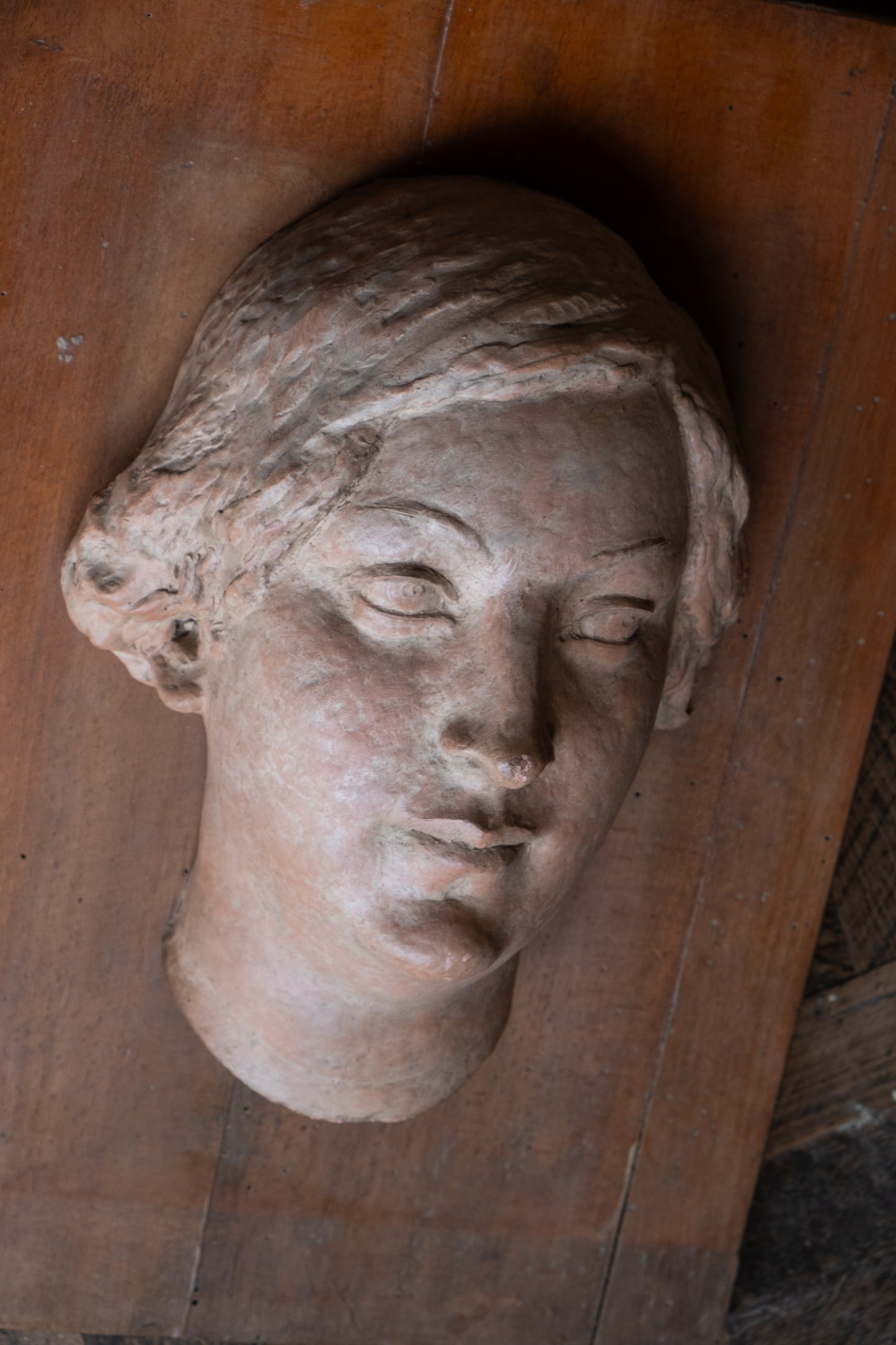 Woman's face, terracotta, 1930s-40s, Giorgio Rossi (1894-1981), Tuscan Sculptor.