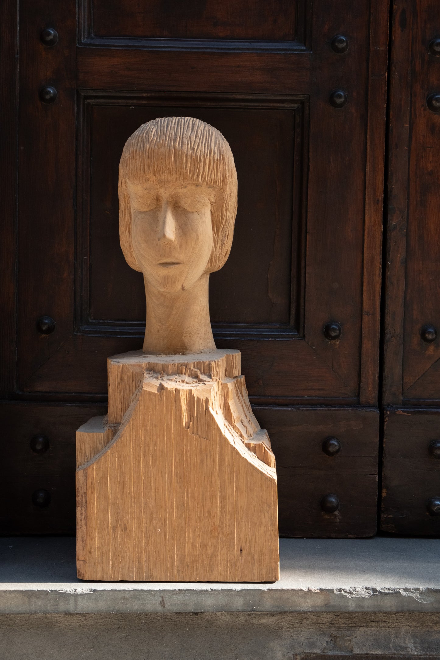 Bust Of A Young Girl In Arte Povera Style, Italy,mid XX Century