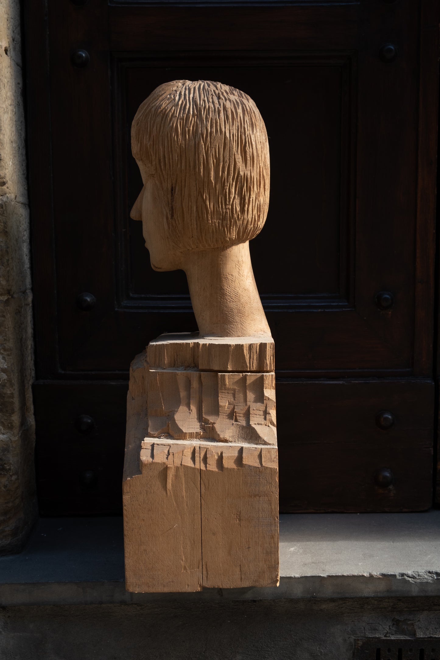 Bust Of A Young Girl In Arte Povera Style, Italy,mid XX Century