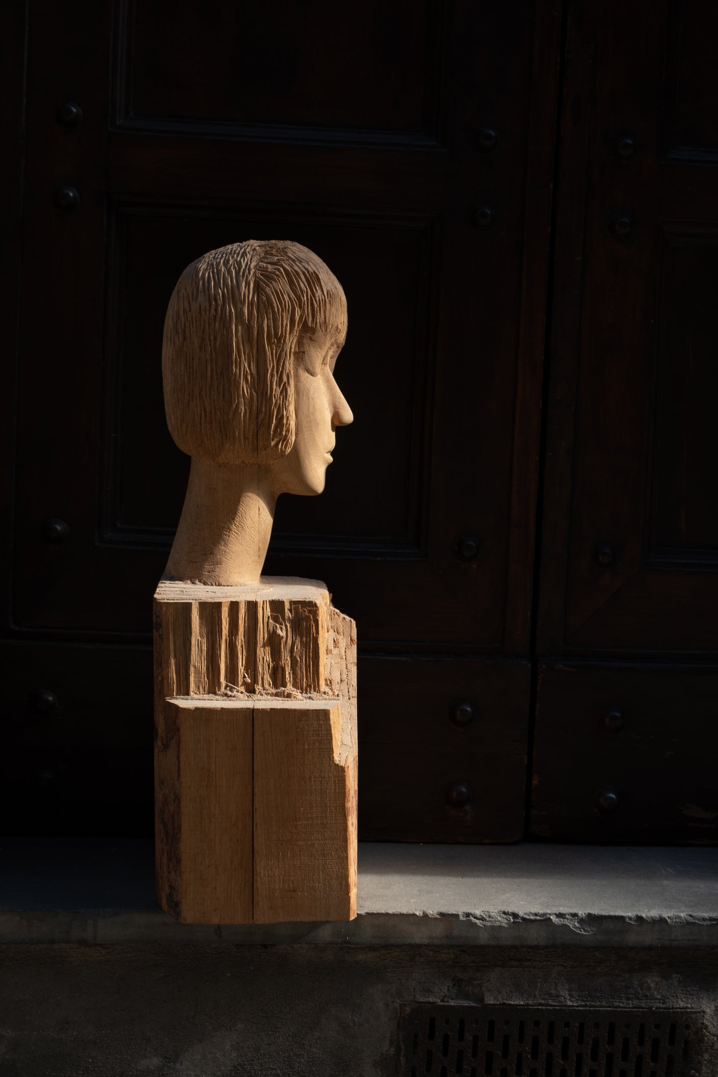 Bust Of A Young Girl In Arte Povera Style, Italy,mid XX Century