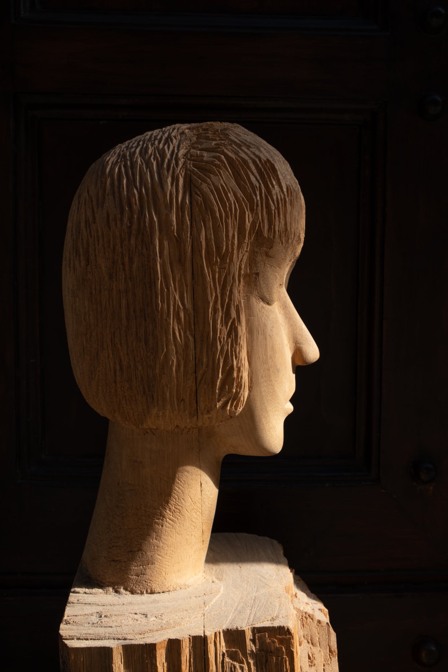 Bust Of A Young Girl In Arte Povera Style, Italy,mid XX Century