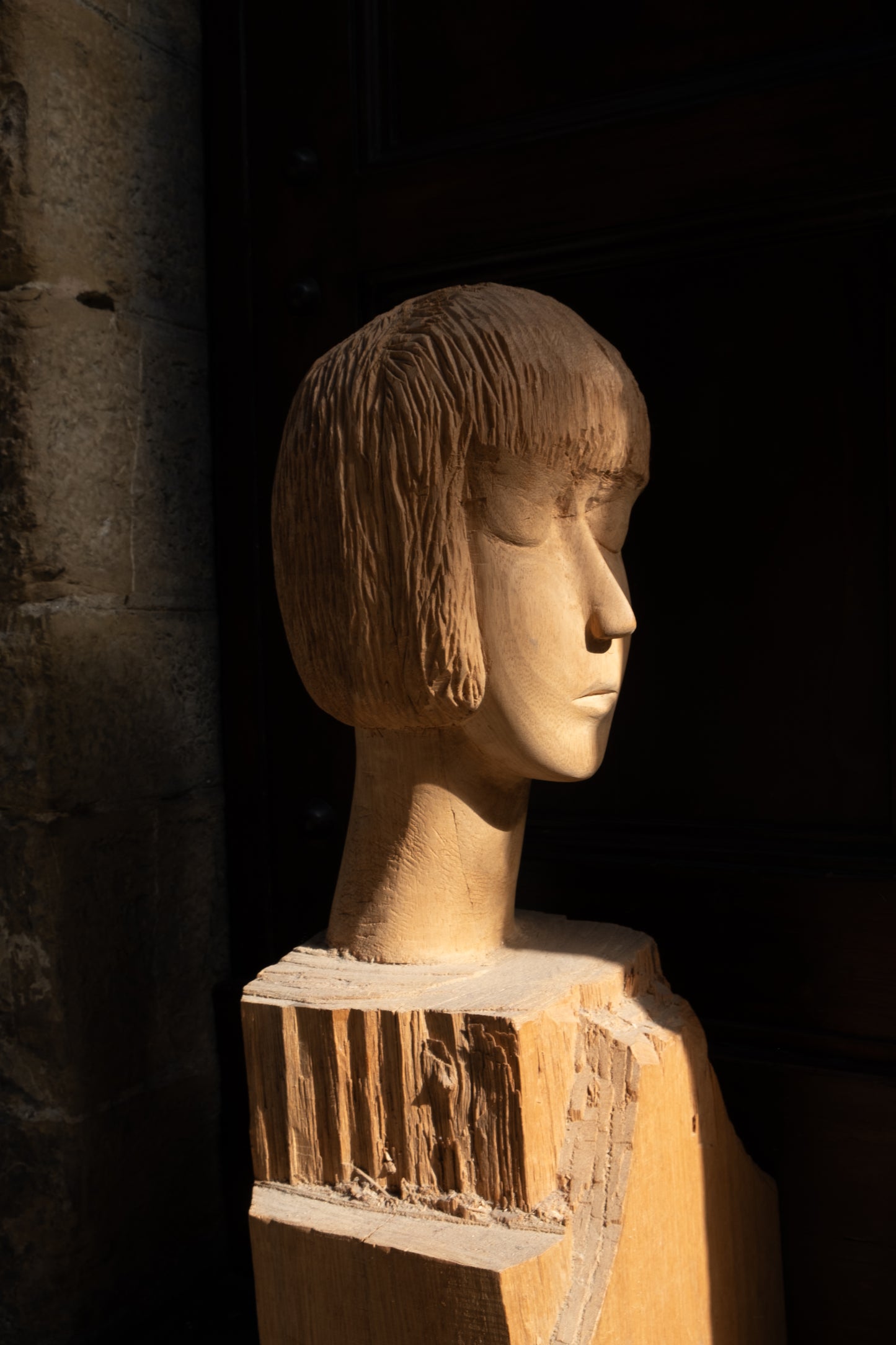 Bust Of A Young Girl In Arte Povera Style, Italy,mid XX Century