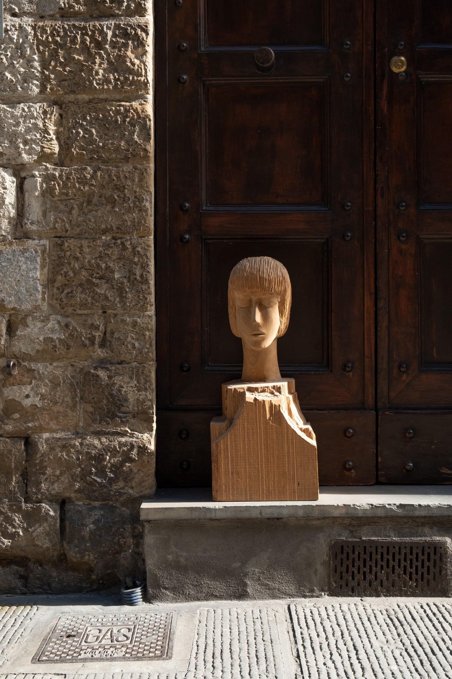 Bust Of A Young Girl In Arte Povera Style, Italy,mid XX Century