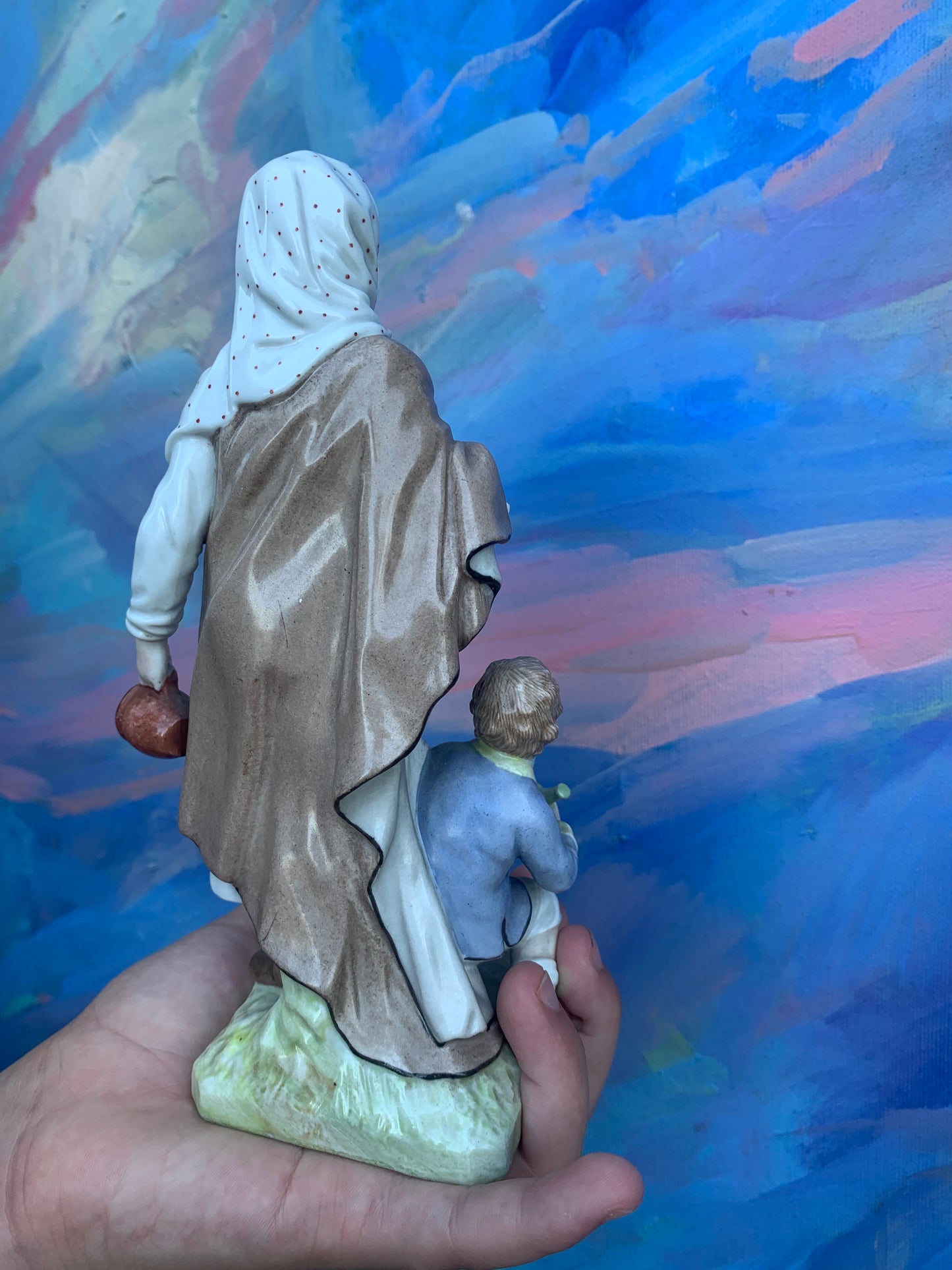 KPM Berlin Porcelain Figurine: "Beggar Woman with Children"