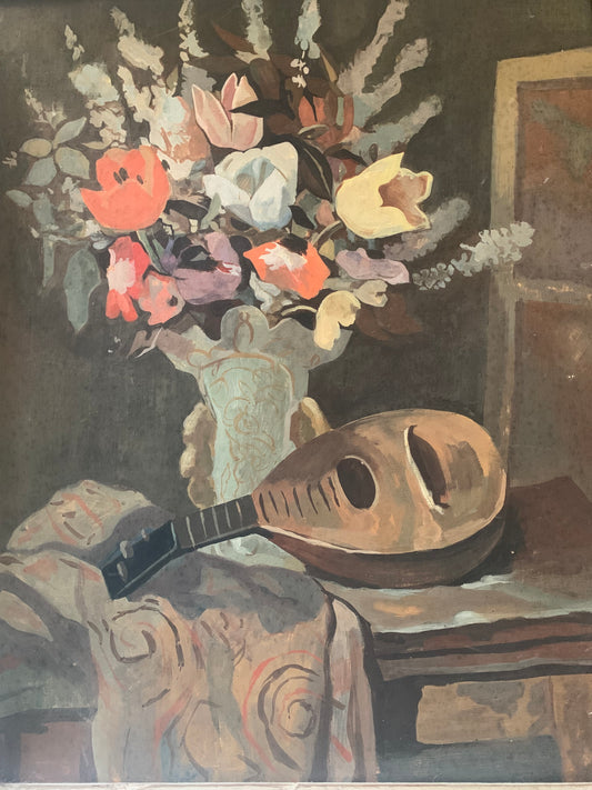 Still Life With Musical Instrument. Circa 1940