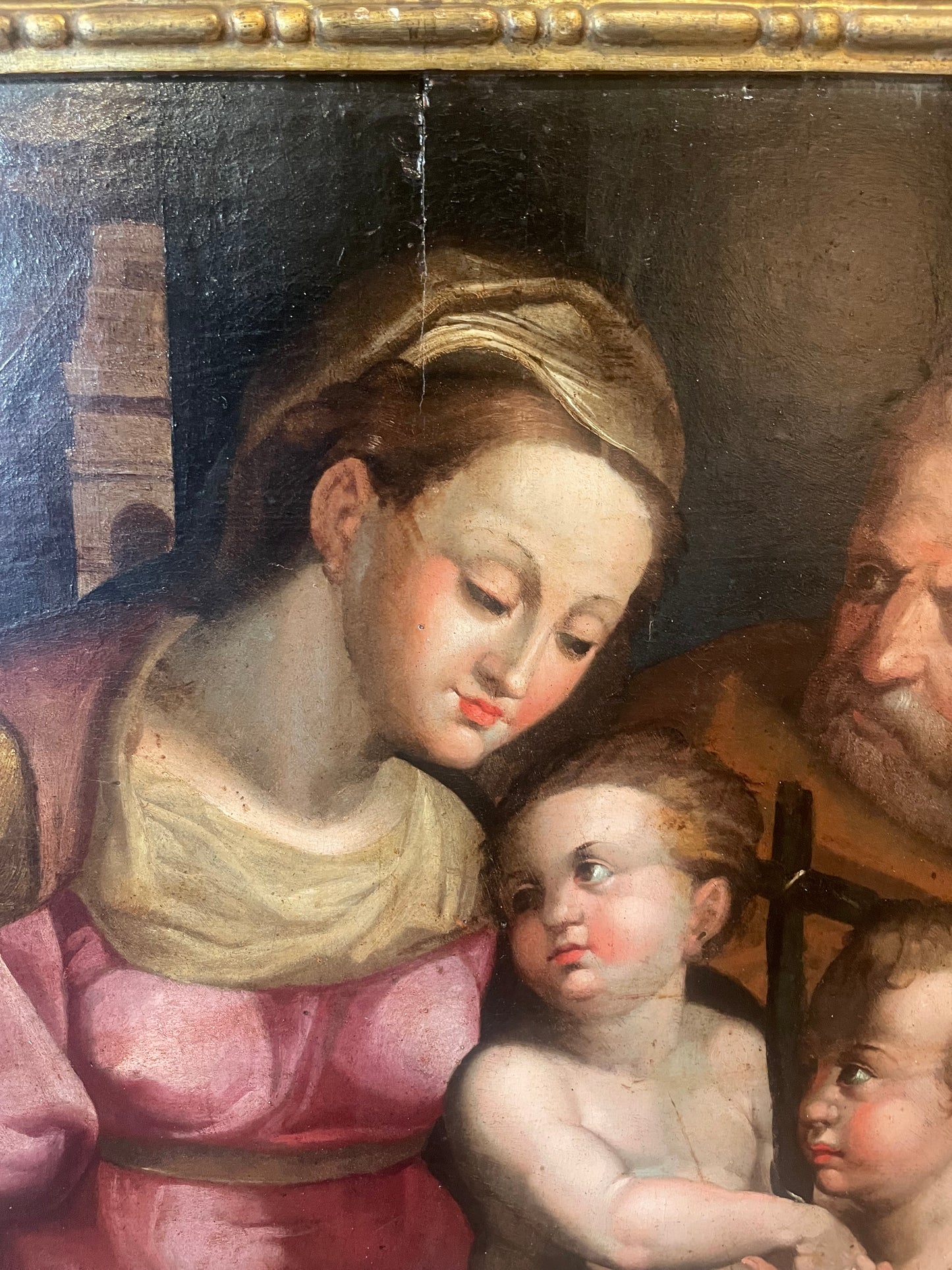 Sacra Famiglia con San Giovannino Ambito di Orazio Samacchini Scuola Bolognese XVI sec