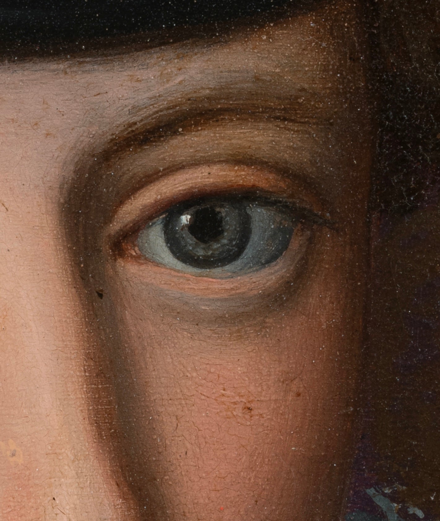 Alessandro Allori, atelier. Ritratto di dama con cappello di velluto nero. Scuola fiorentina. XVI secolo.