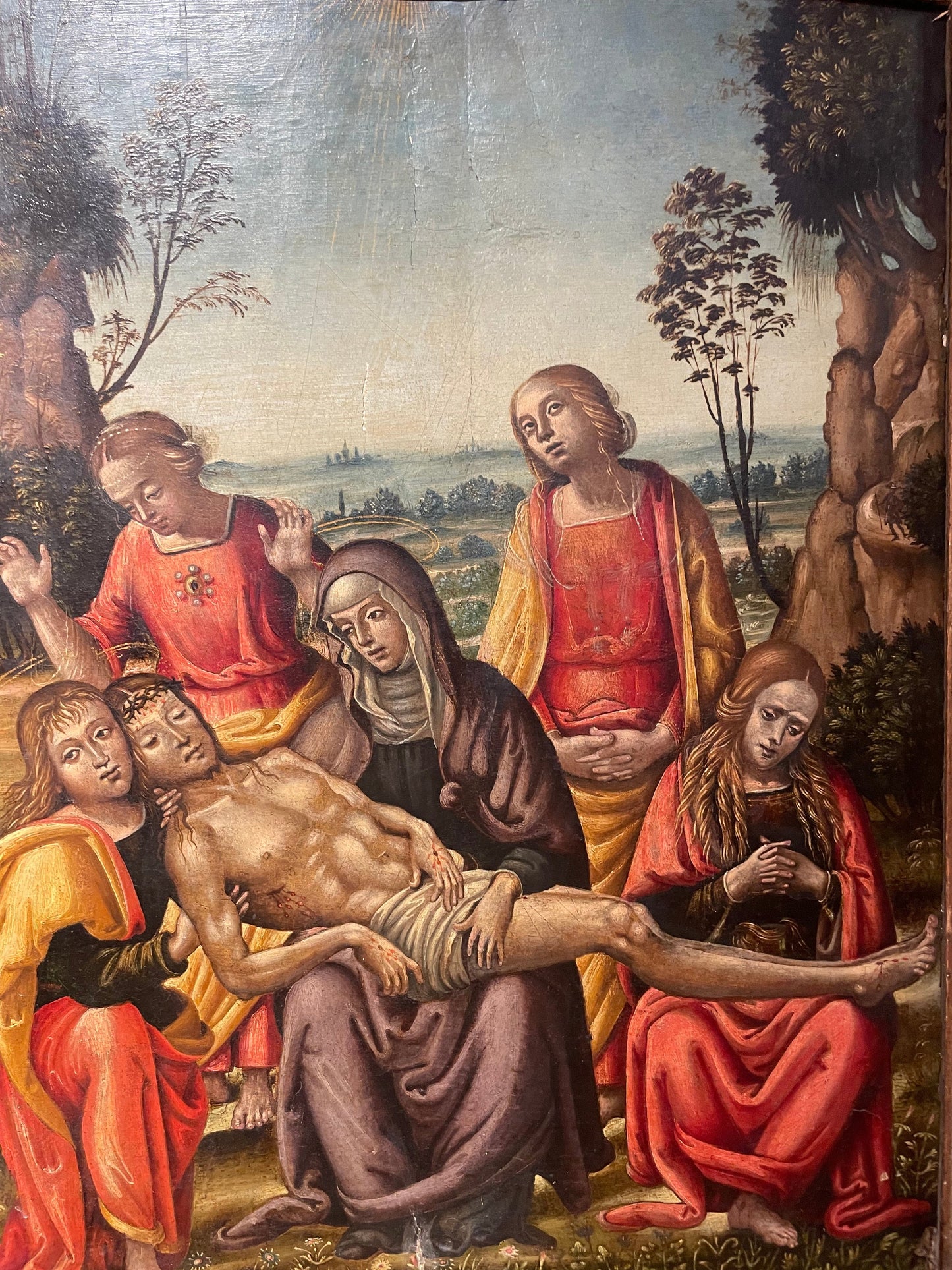 Compianto sul Cristo morto. Scuola italiana. Inizio XVI secolo.