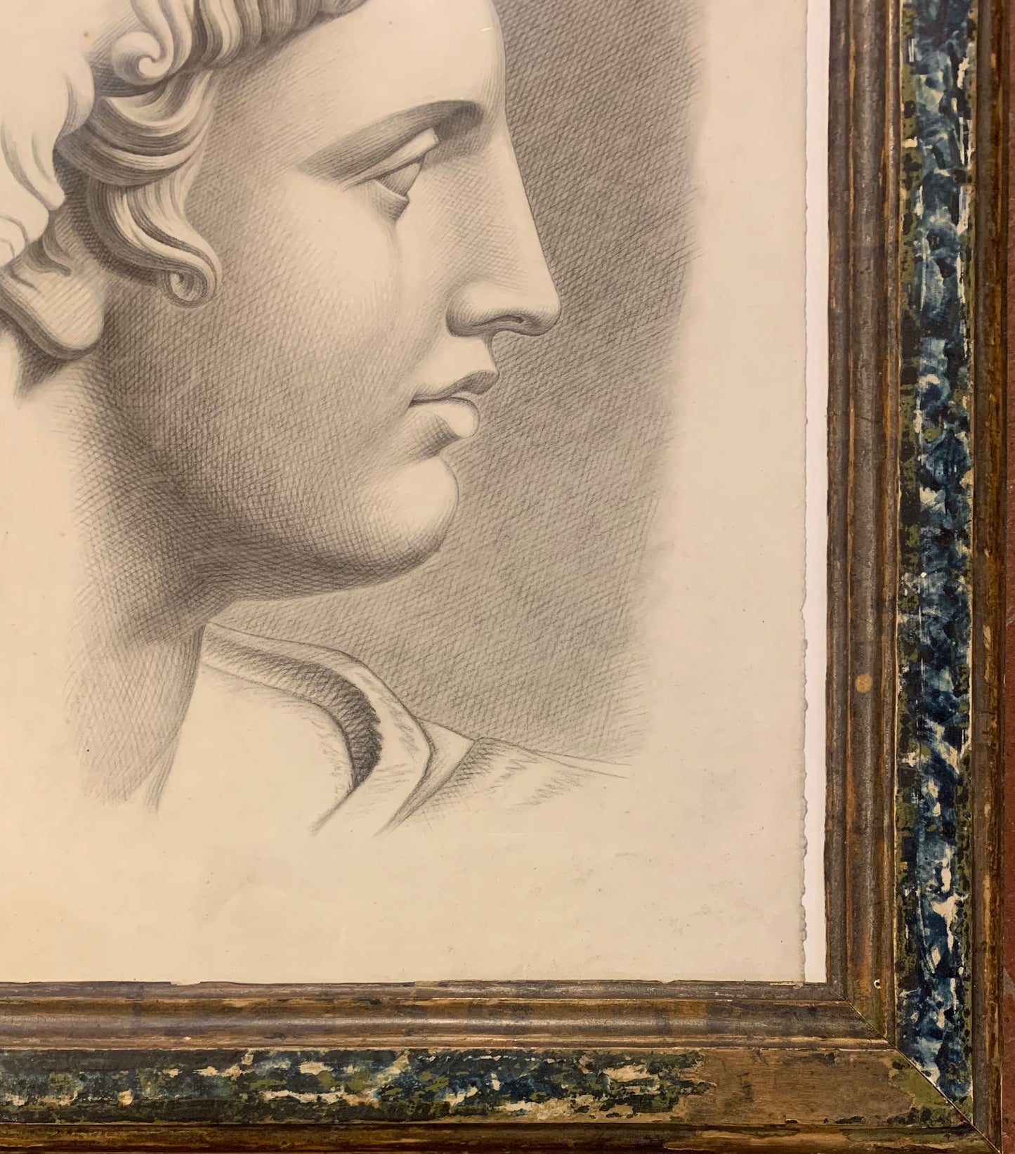 Apollo of Belvedere. Academic Drawing. Italian. XIX century.