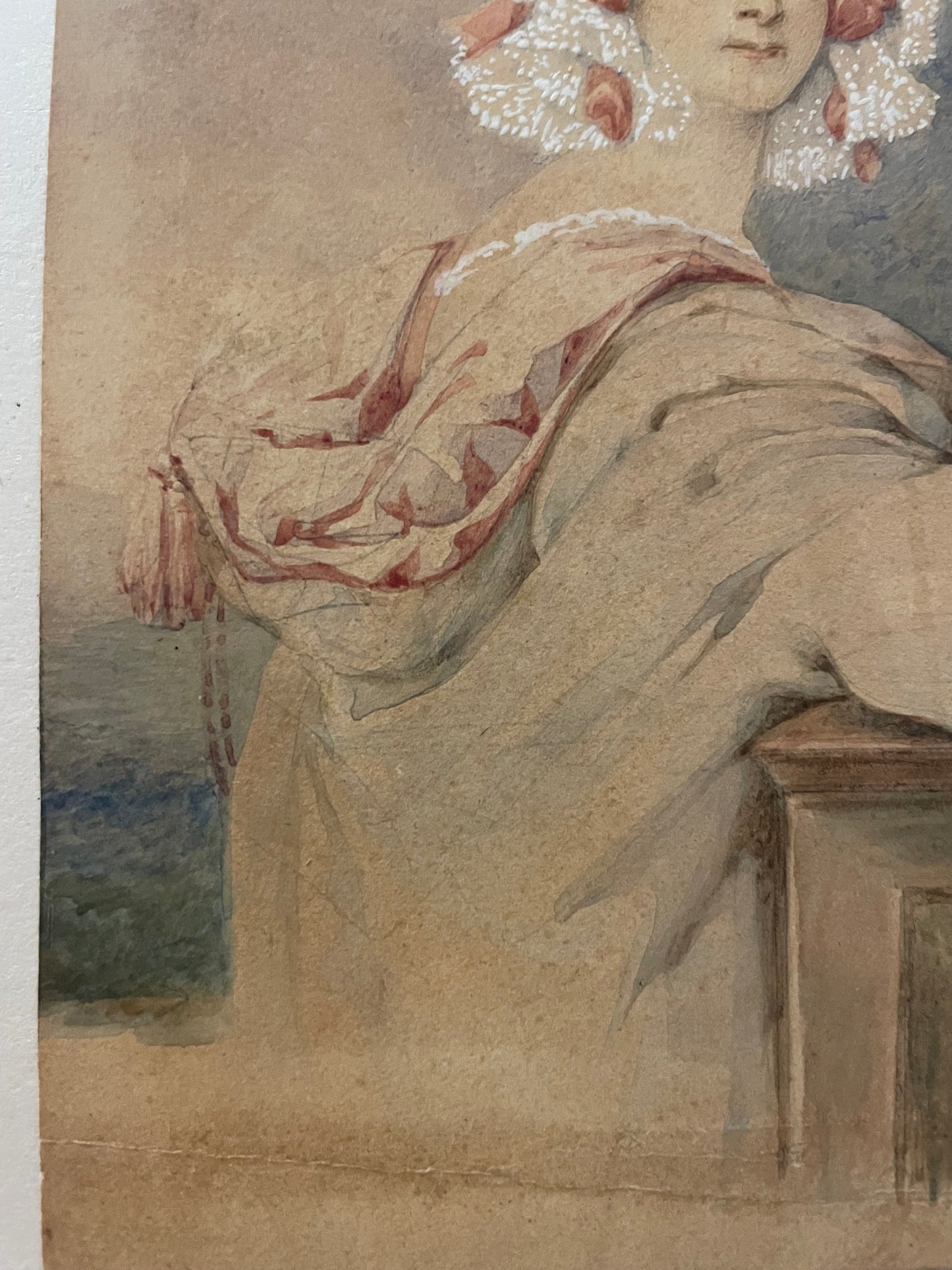 Ritratto di giovane donna con mantella a cappuccio, «Marta S[?]. Pieterburg», 1840 circa