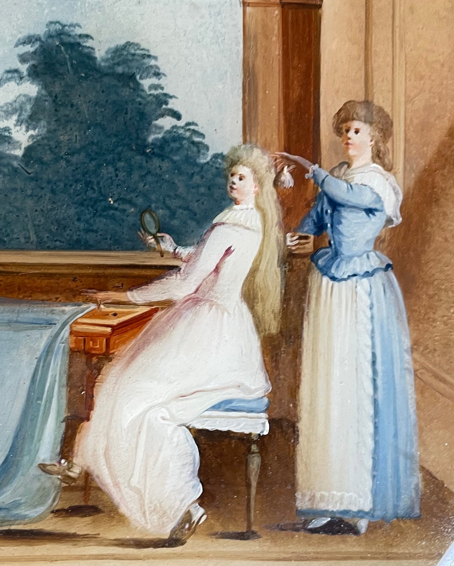 Dipinti sottovetro con scene galanti e musicali nel gusto di Pietro Longhi. Venezia (?) XVIII secolo