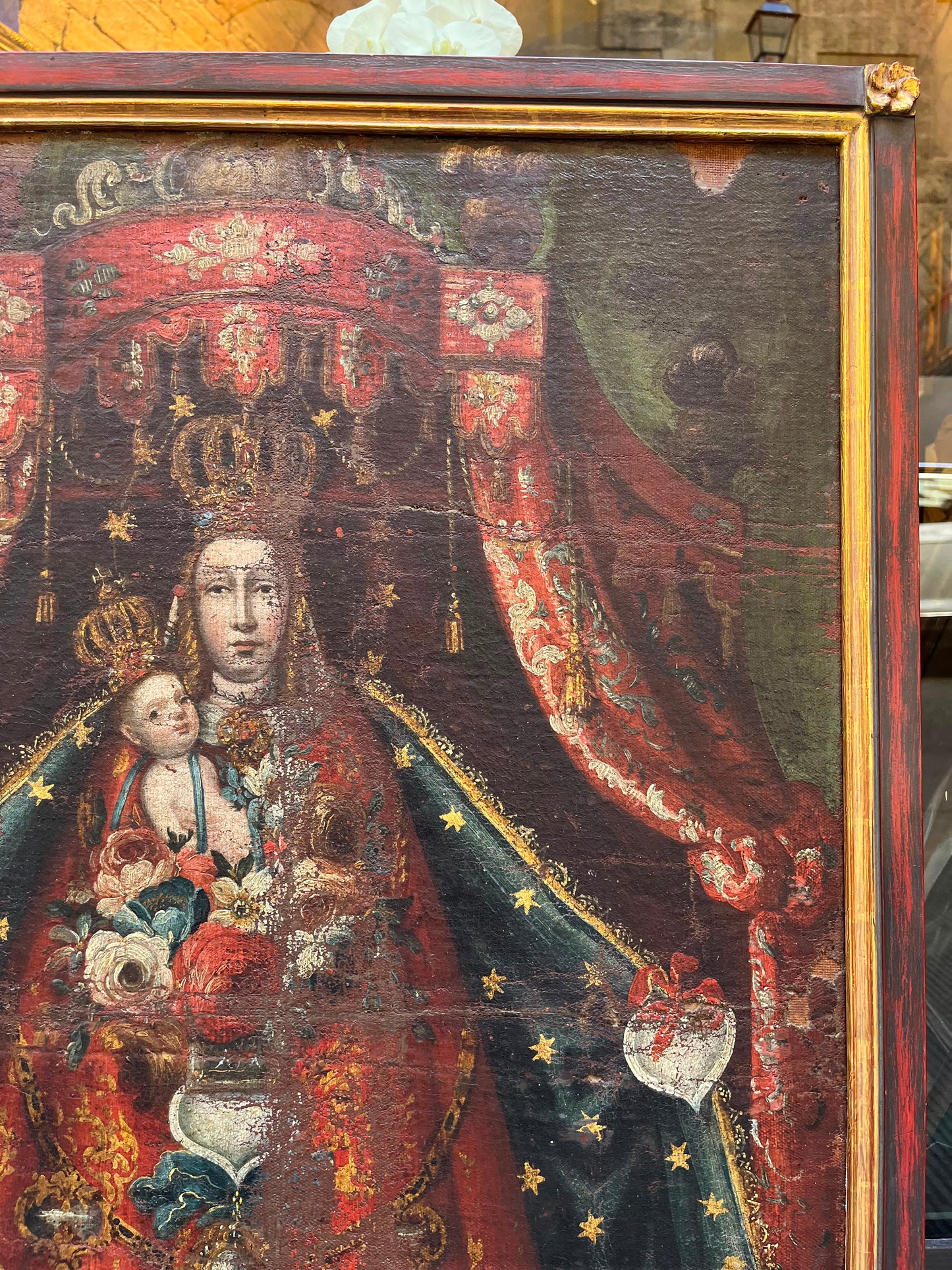 Madonna dell’Apocalisse con ex voto a cuore. Vicereame del Perù, arte coloniale, XVIII secolo