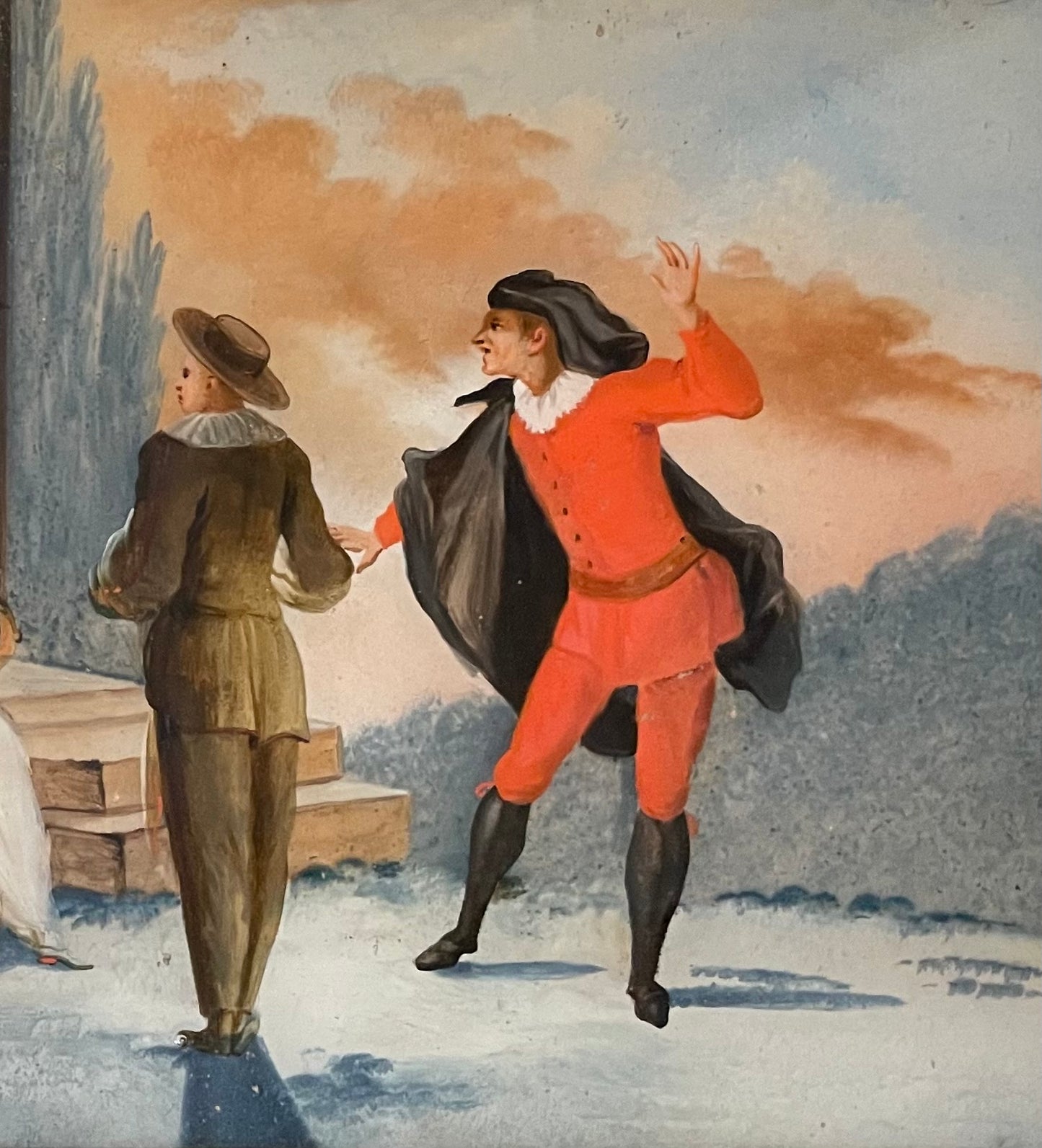 Dipinti sottovetro con scene galanti e musicali nel gusto di Pietro Longhi. Venezia (?) XVIII secolo