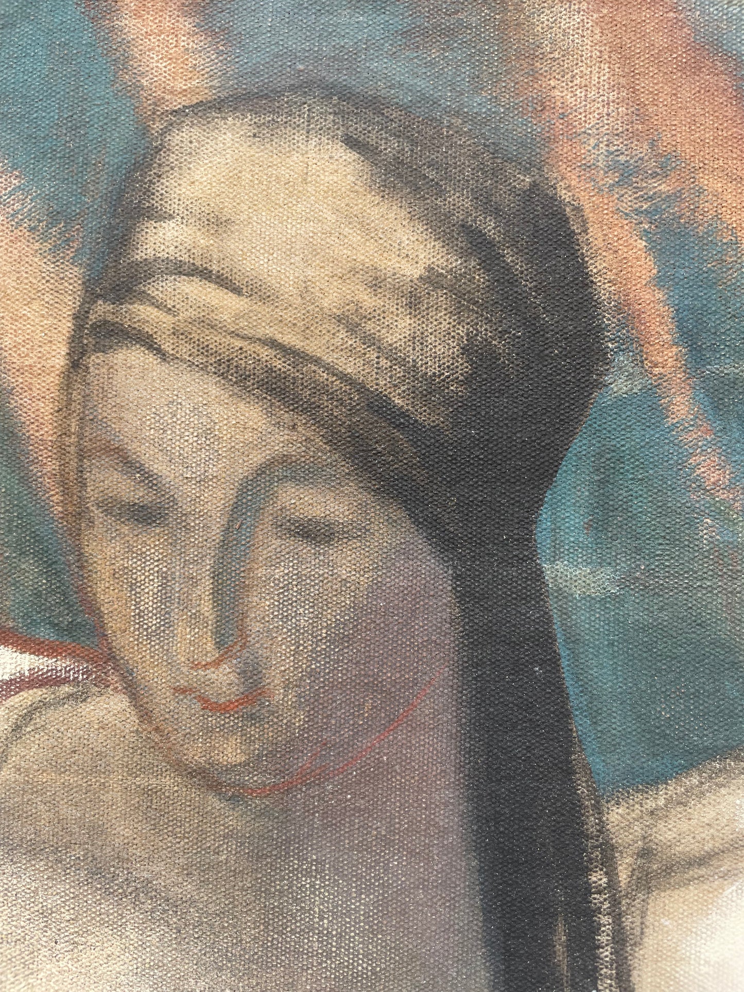 Vladimir Polunin (1880–1957) – Frammento teatrale e figura femminile, dipinto sui due lati