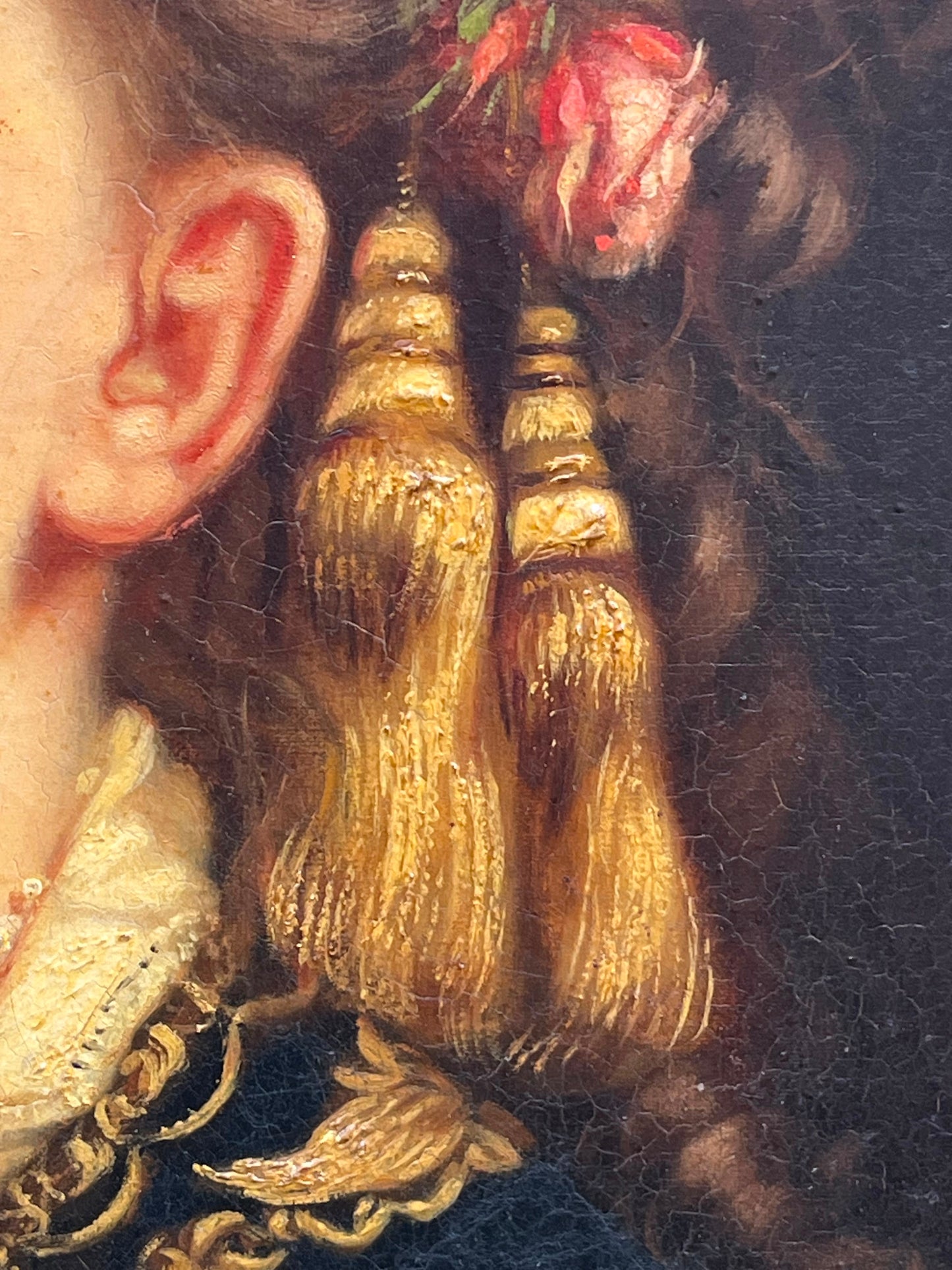 Ritratto di giovane donna in costume balcanico di influenza ottomana, firmato Emma Sterrer, ca. 1880