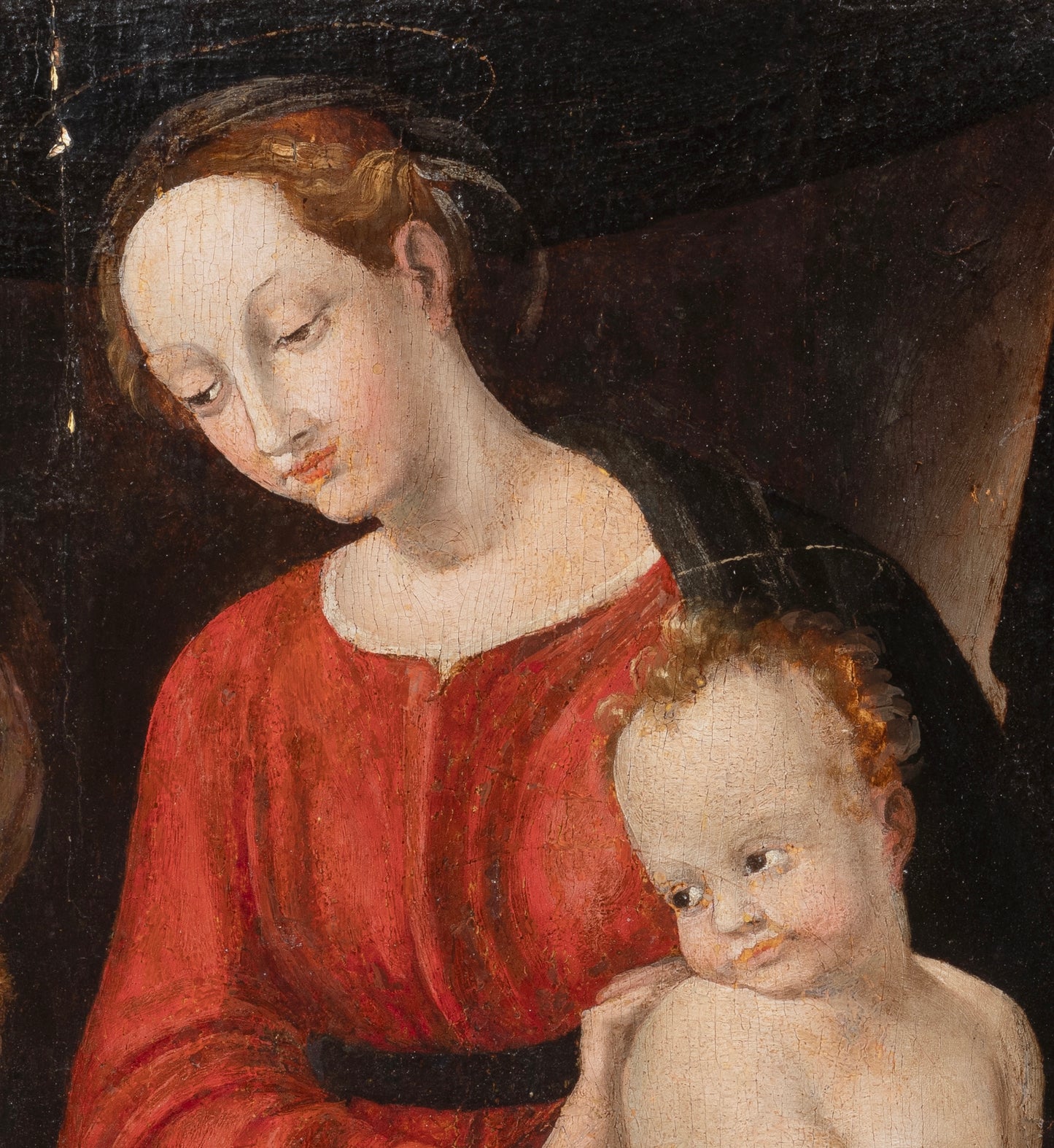 Sacra Famiglia con San Giovannino e San Giuseppe, Scuola Toscana, XVI secolo