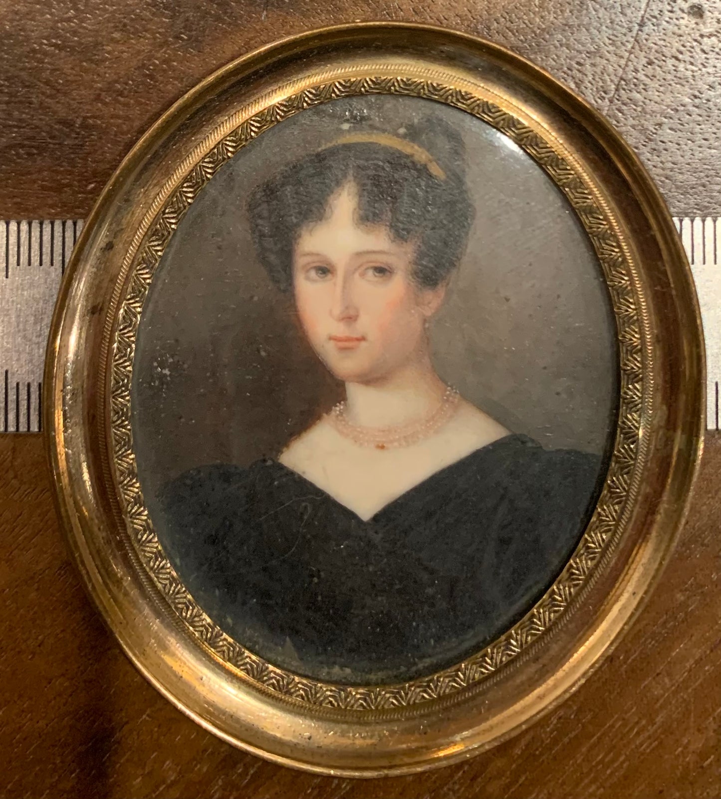 Portrait Of A Lady With Front Curls And Diadem, Circa 1820