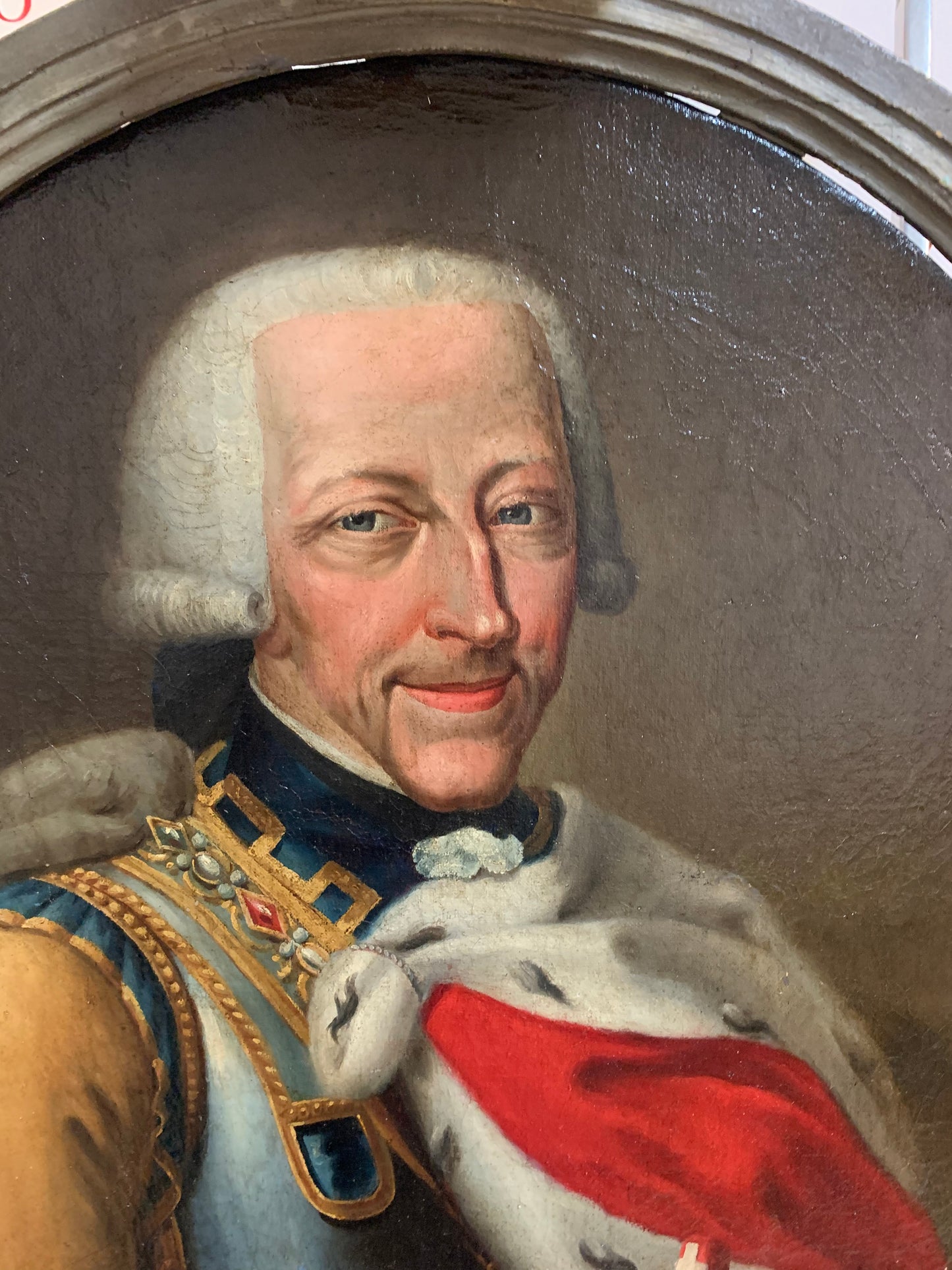 Portrait of King of Sardinia Vittorio Amedeo III of Savoy. Entourage of Giuseppe Panelalbo.