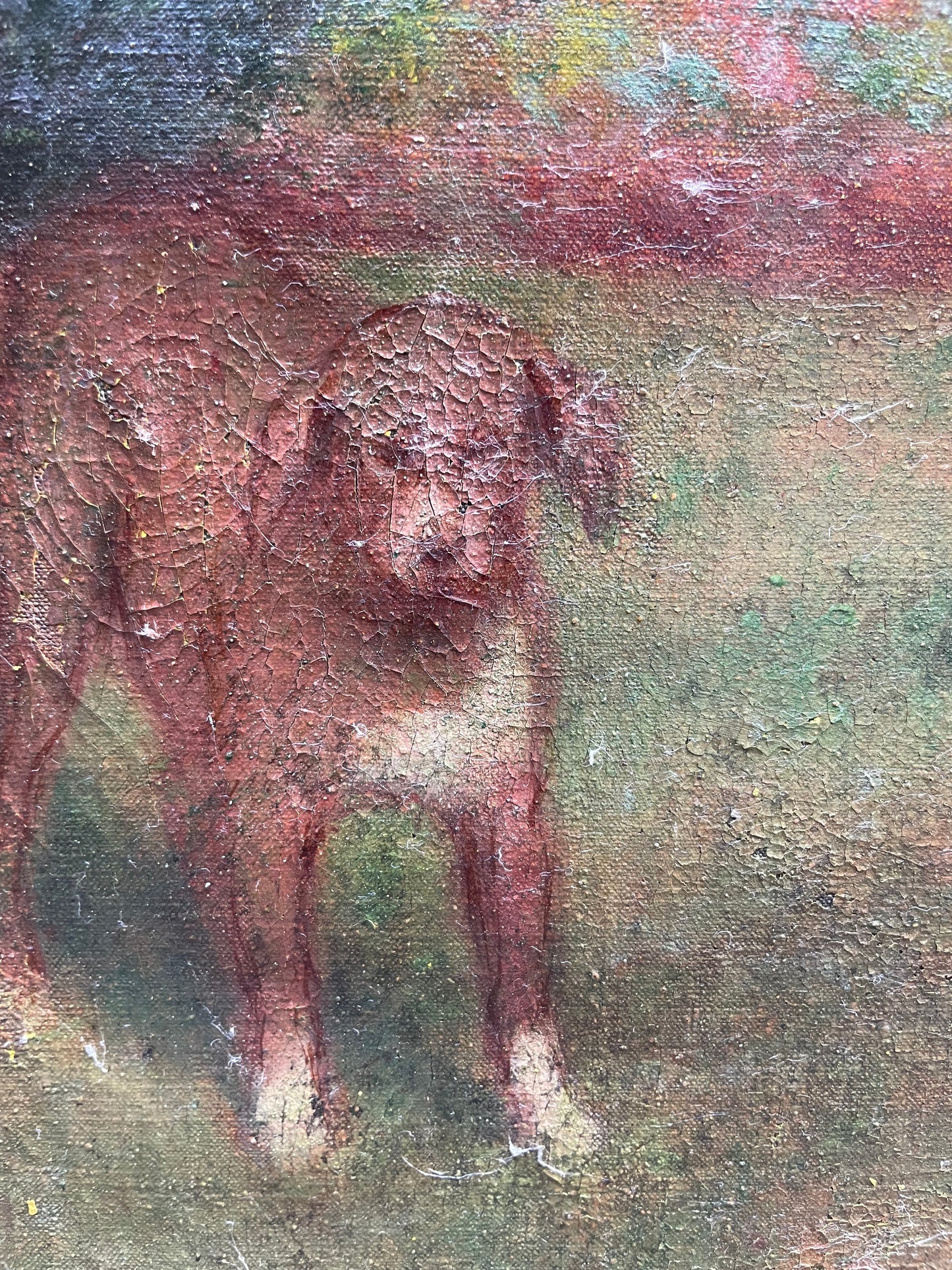 Ernest Rouart (1874–1942), Girl with a dog 60x50 cm, French Impressionist in the Degas–Manet circle