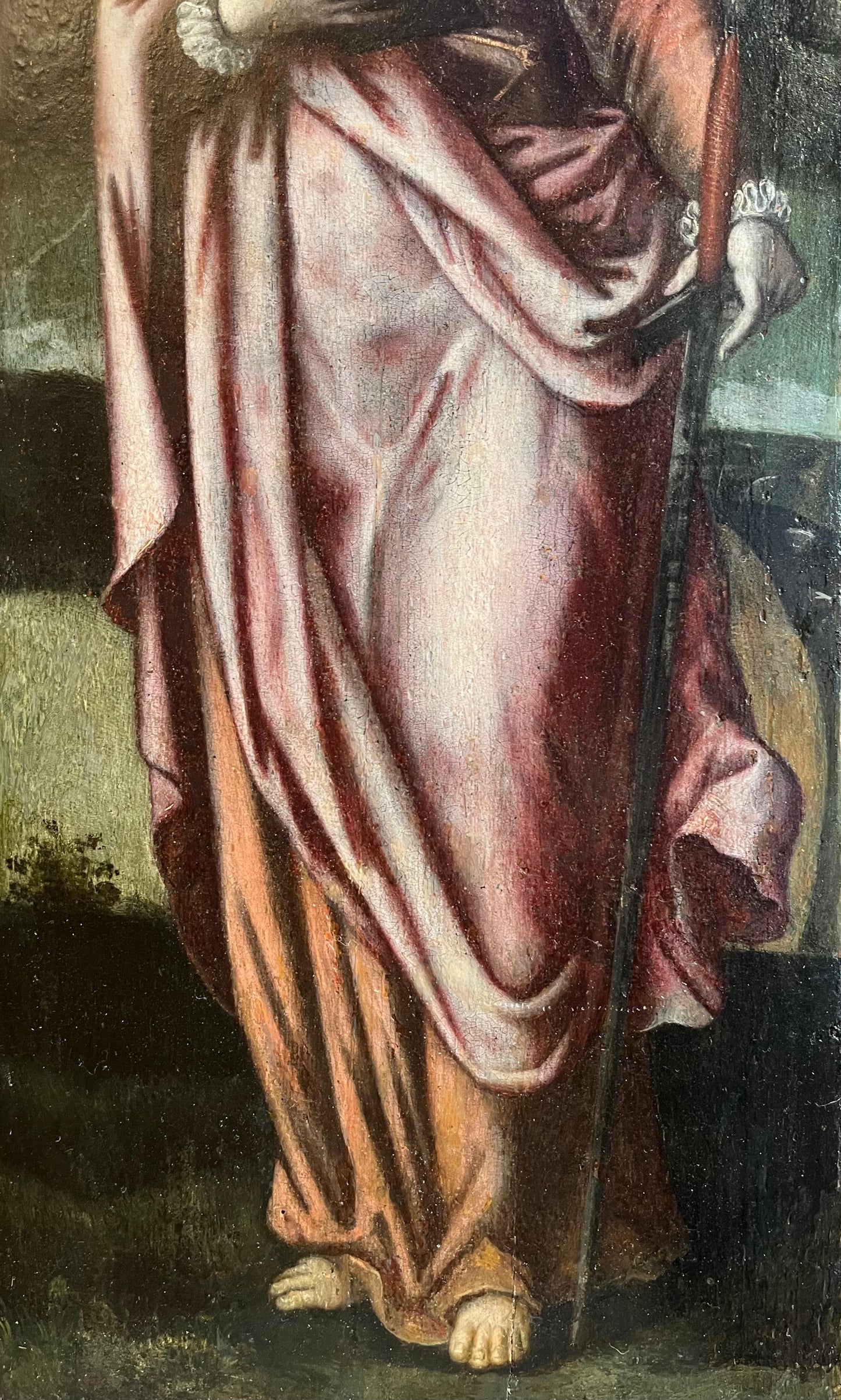 Santa Caterina e San Giovanni, due ante di polittico, scuola fiamminga, XVI secolo